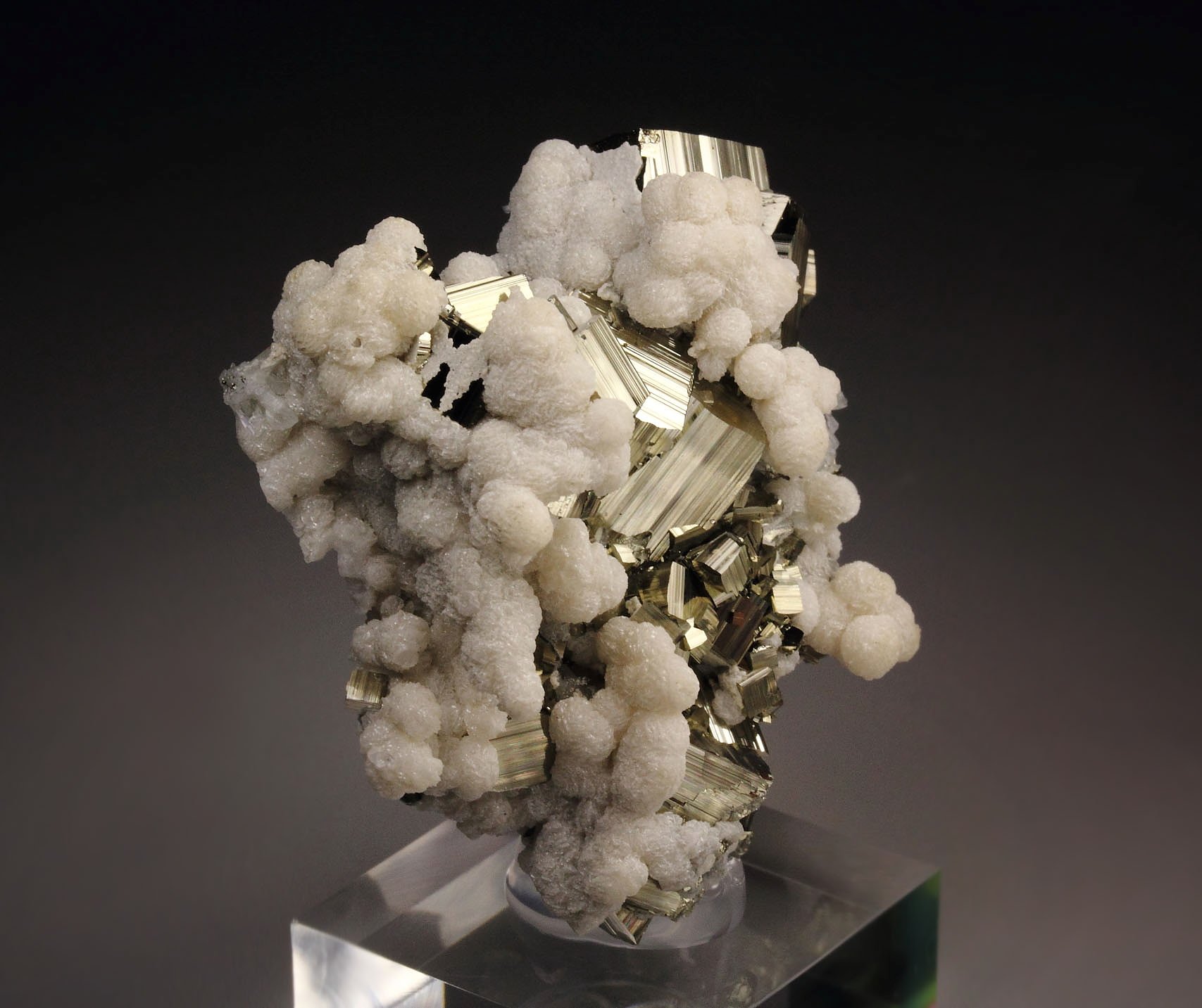 PYRITE, CALCITE