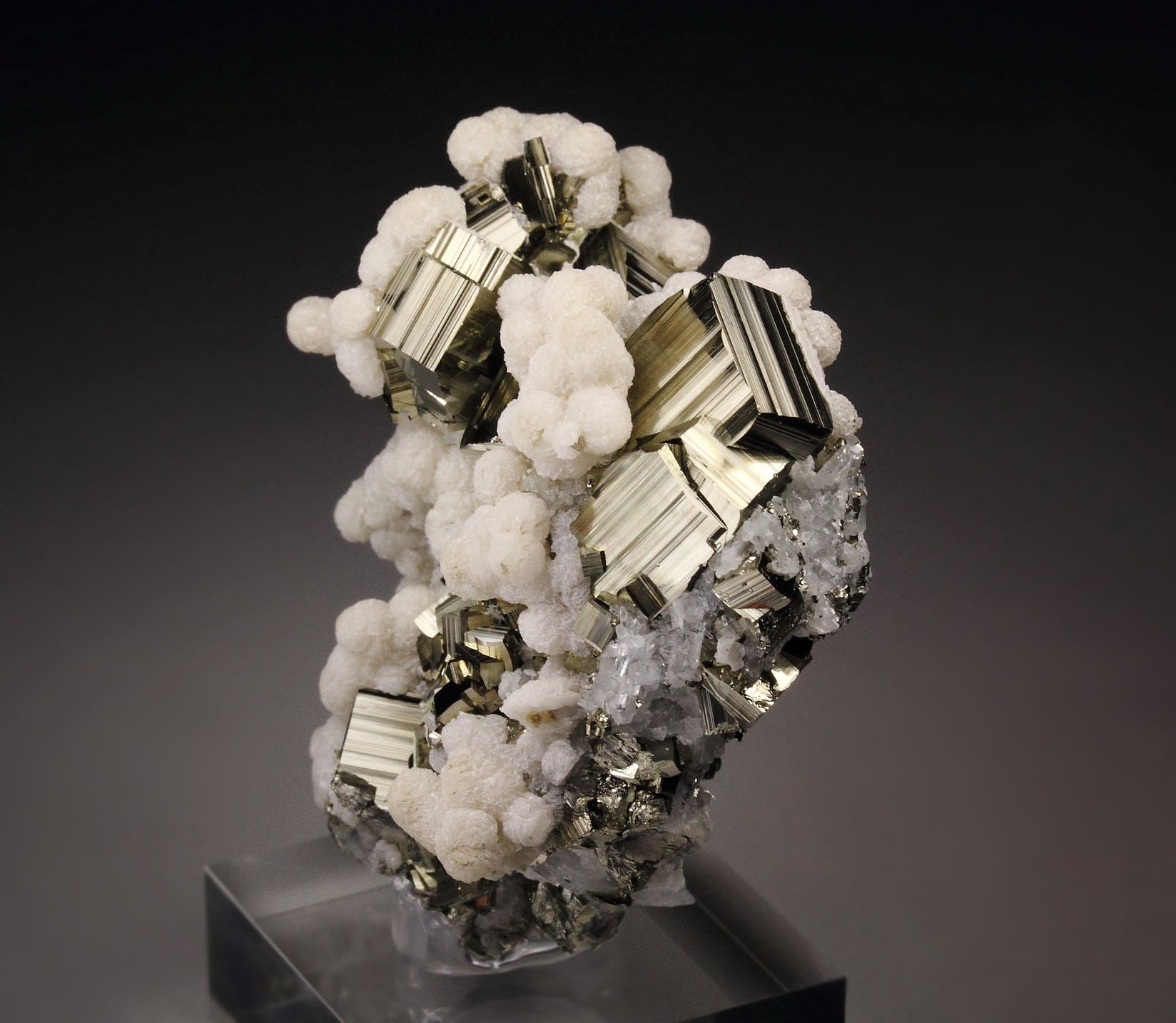 PYRITE, CALCITE