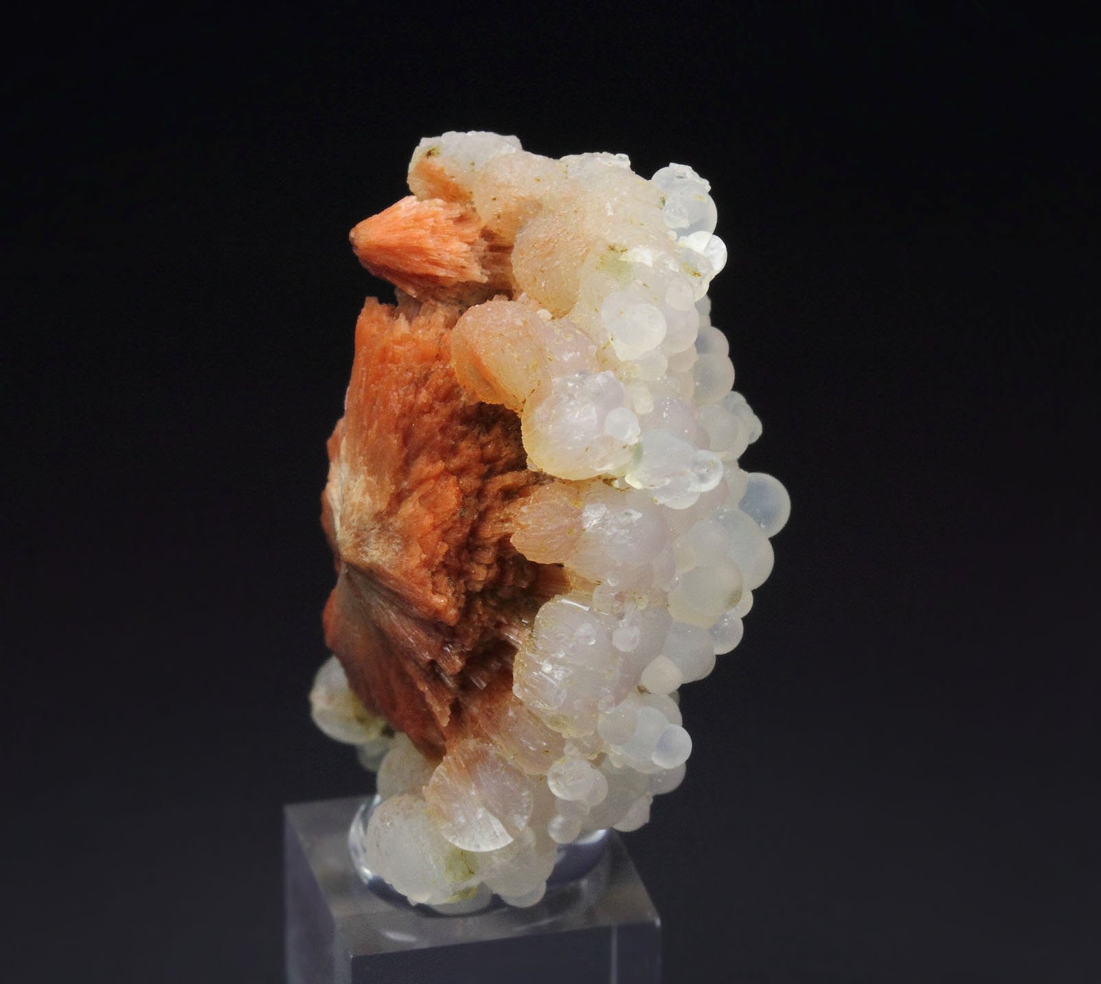 orange SCOLECITE, CHALCEDONY