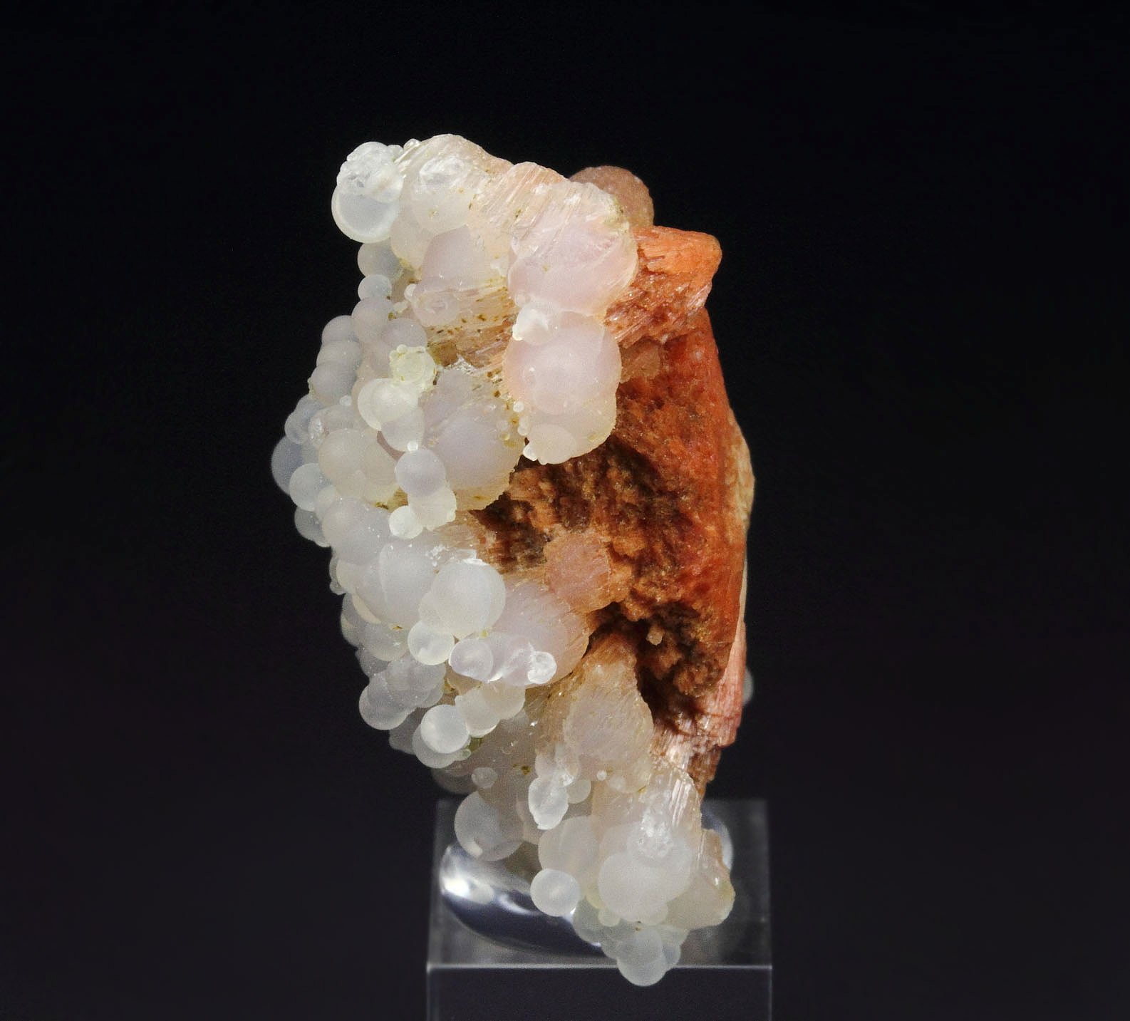 orange SCOLECITE, CHALCEDONY