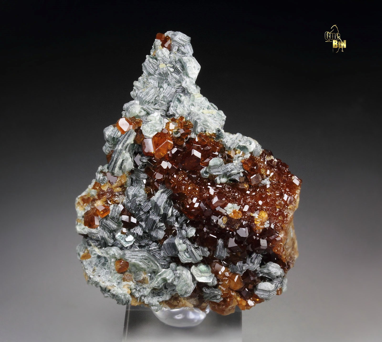 gem GARNET var. HESSONITE, CLINOCHLORE