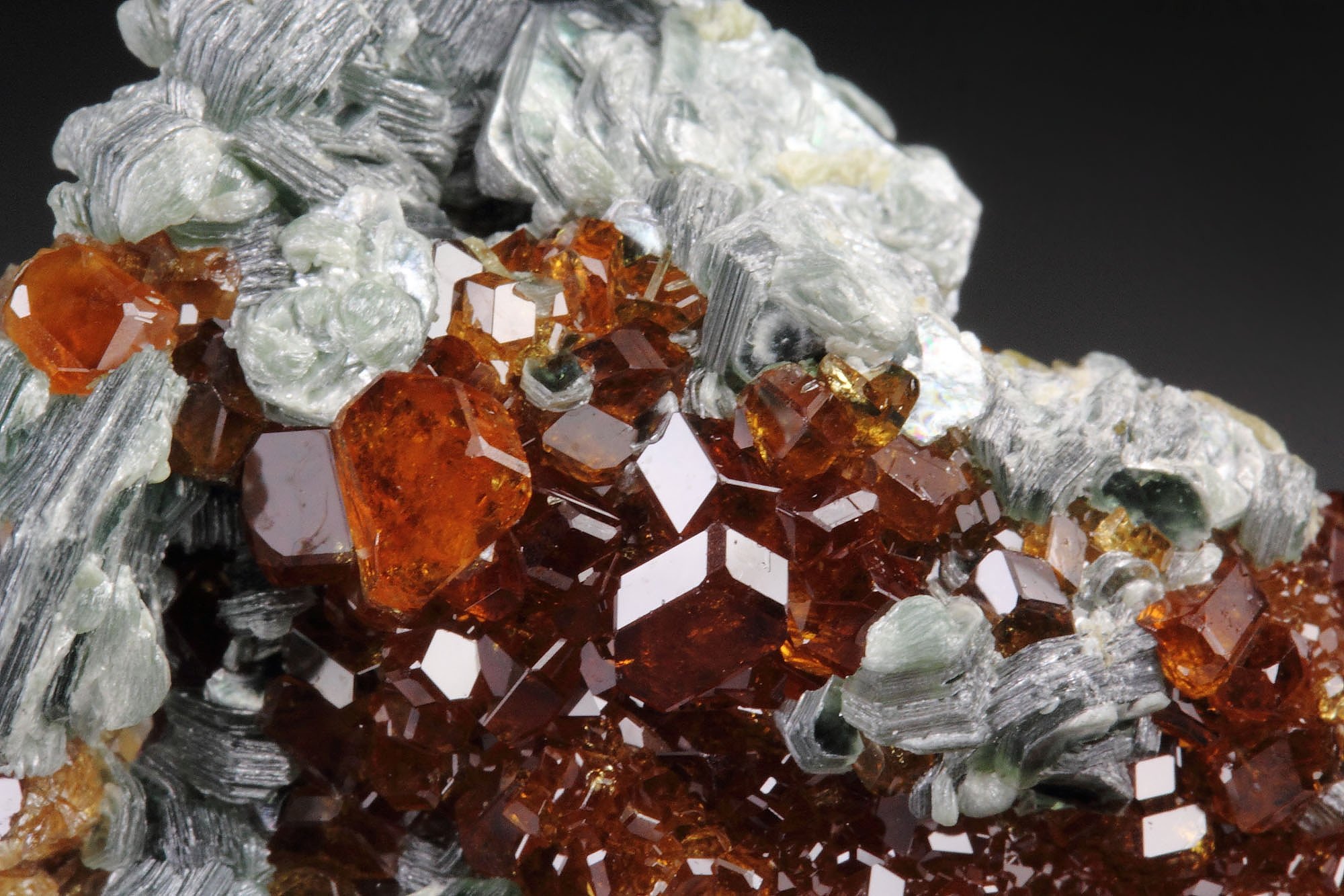 gem GARNET var. HESSONITE, CLINOCHLORE