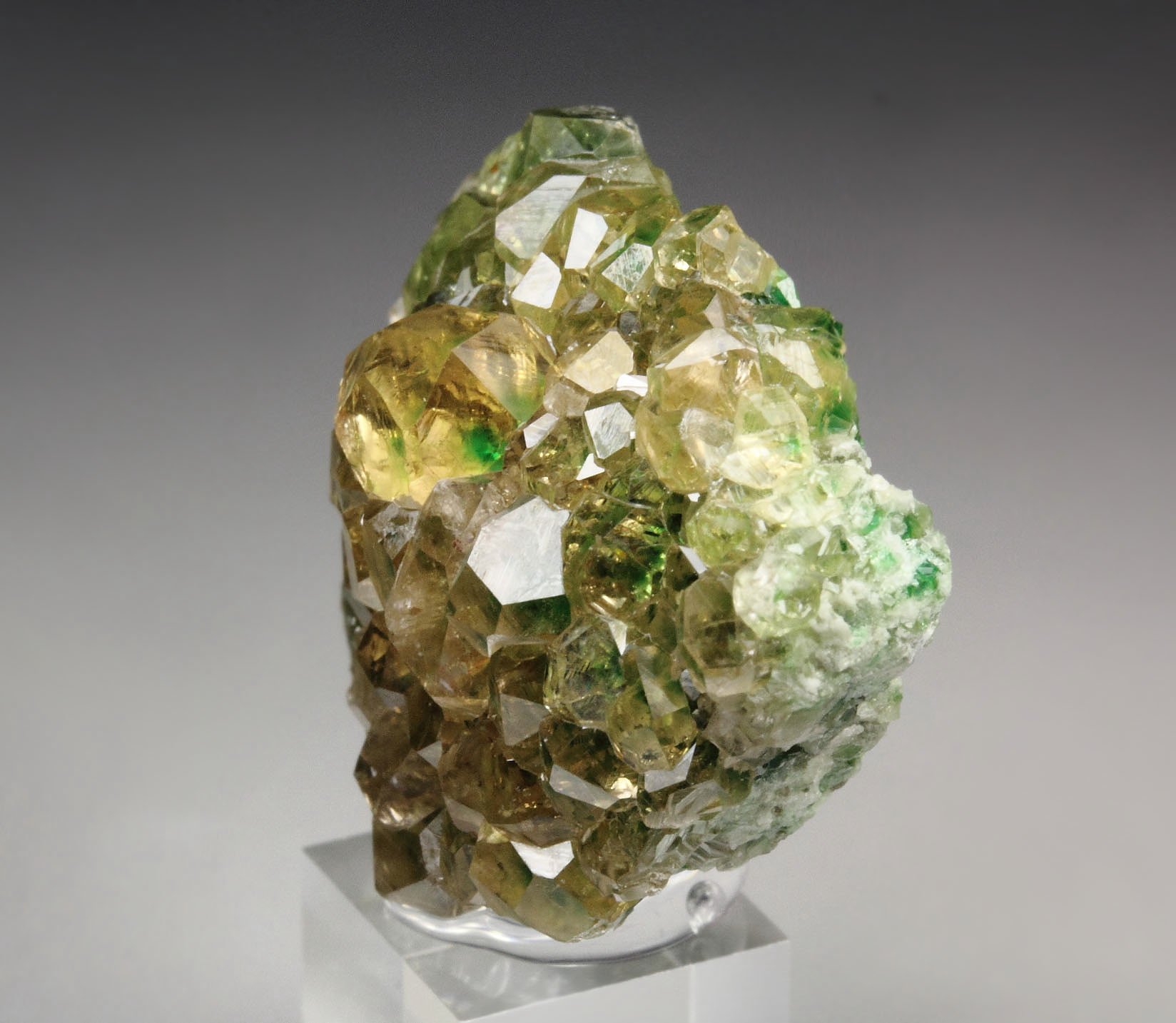 gem GARNET var. GROSSULAR with GREEN CHROMIAN PHANTOMS