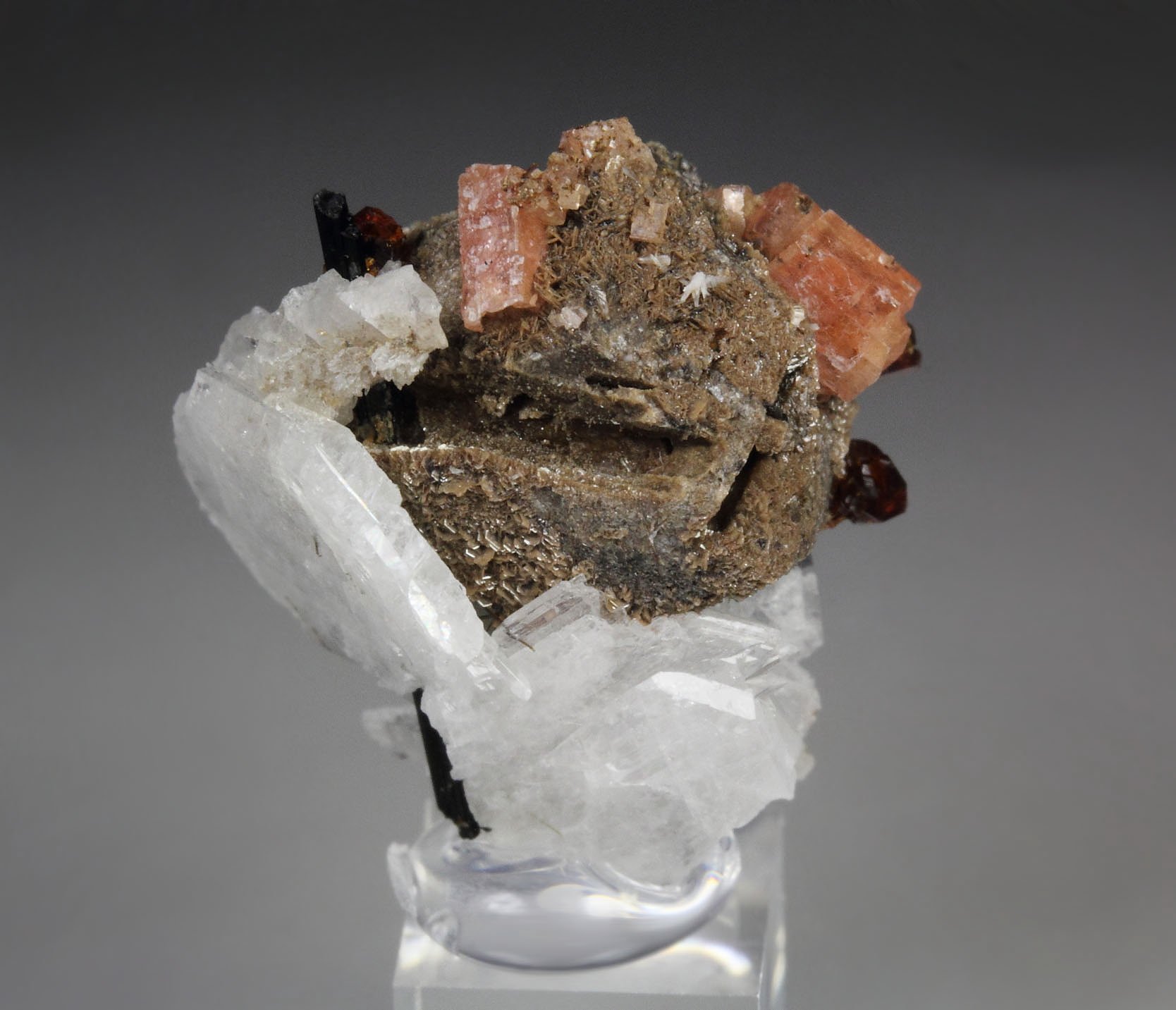 CATAPLEIITE pseudomorph after SODALITE, MANGANONEPTUNITE, SERANDITE, AEGIRINE, ALBITE 