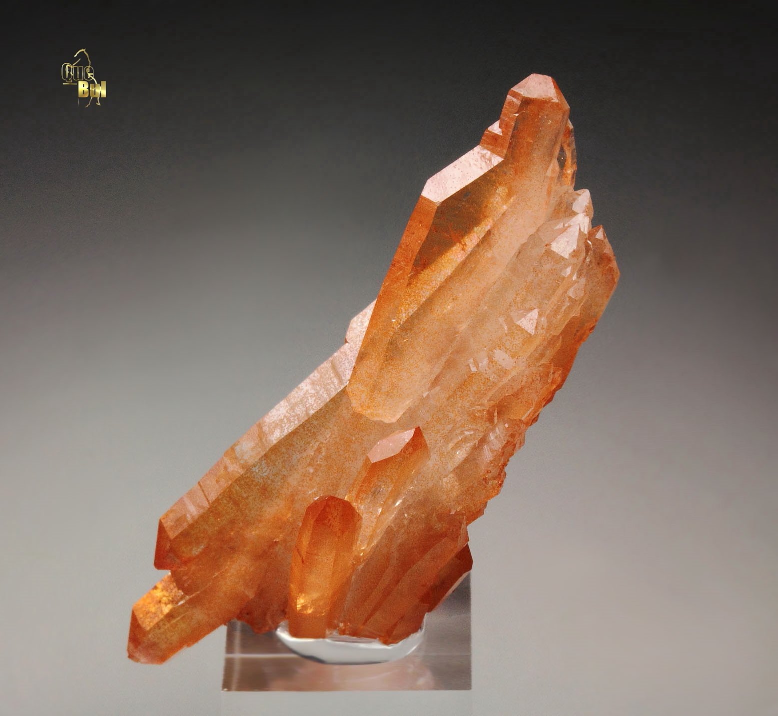 orange QUARTZ bi-terminated