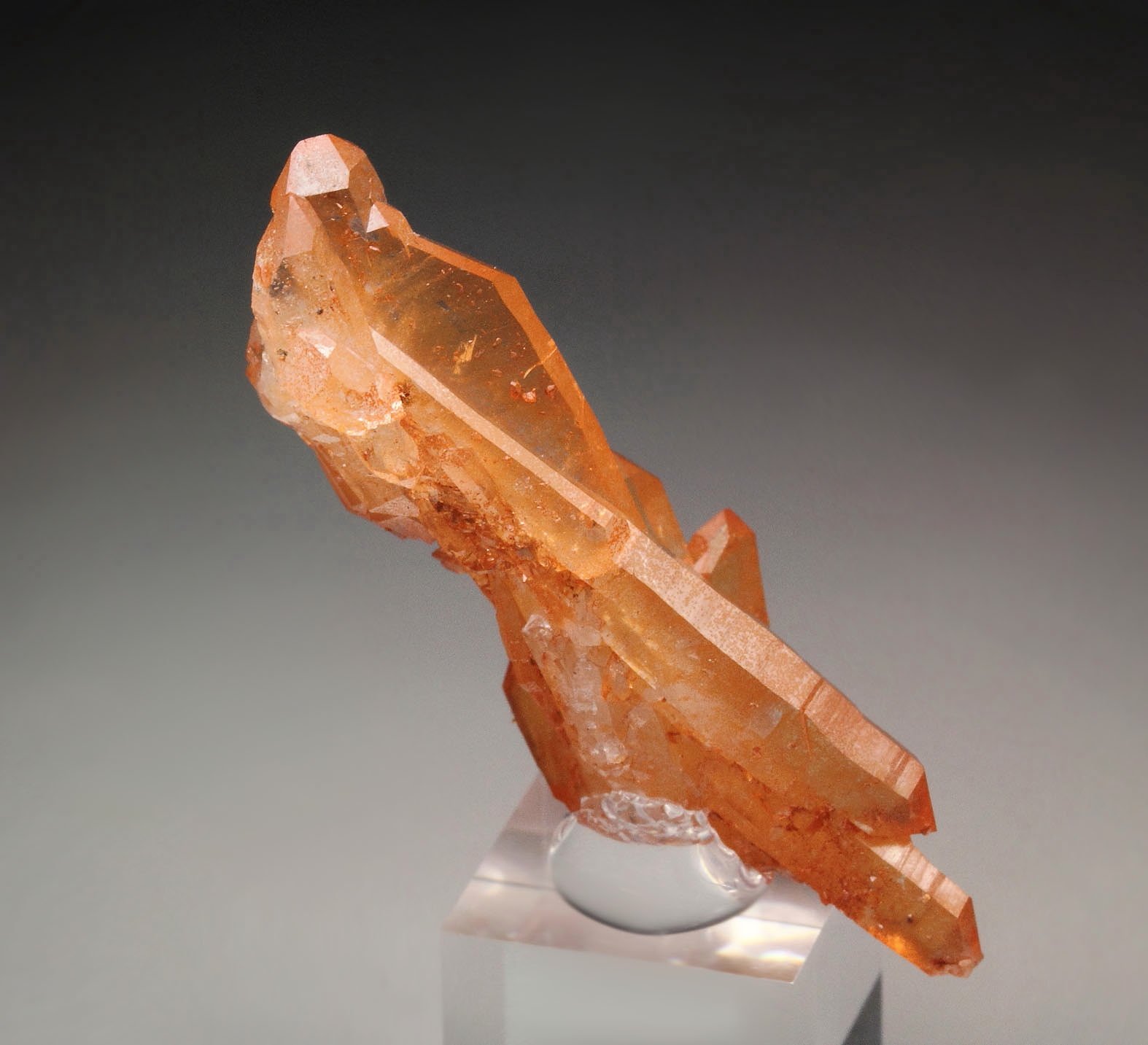 orange QUARTZ bi-terminated