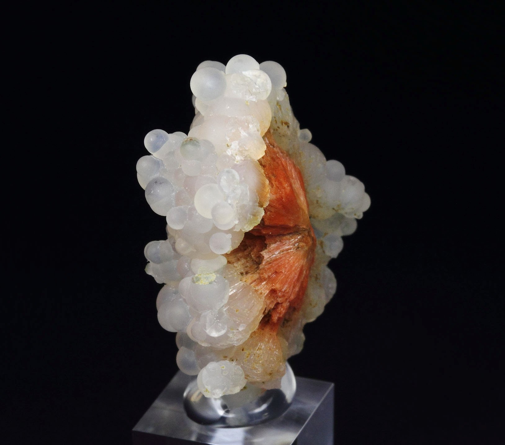 orange SCOLECITE, CHALCEDONY