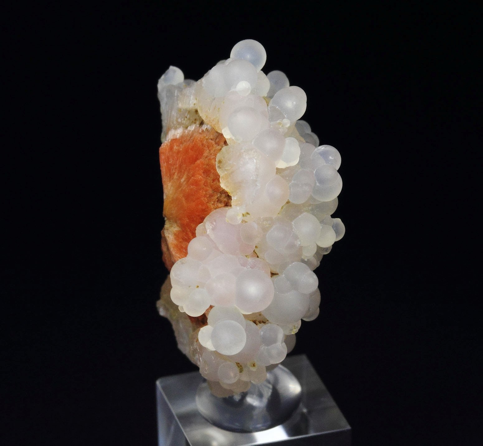 orange SCOLECITE, CHALCEDONY