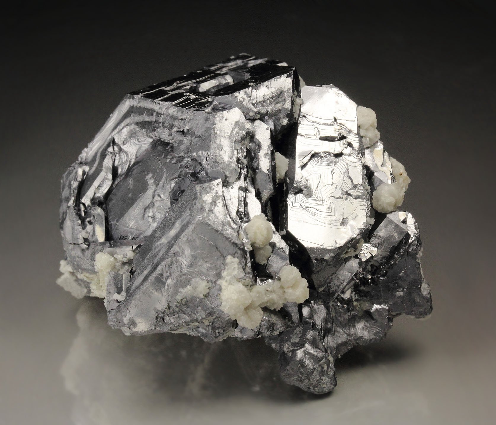 skeletal GALENA, CALCITE