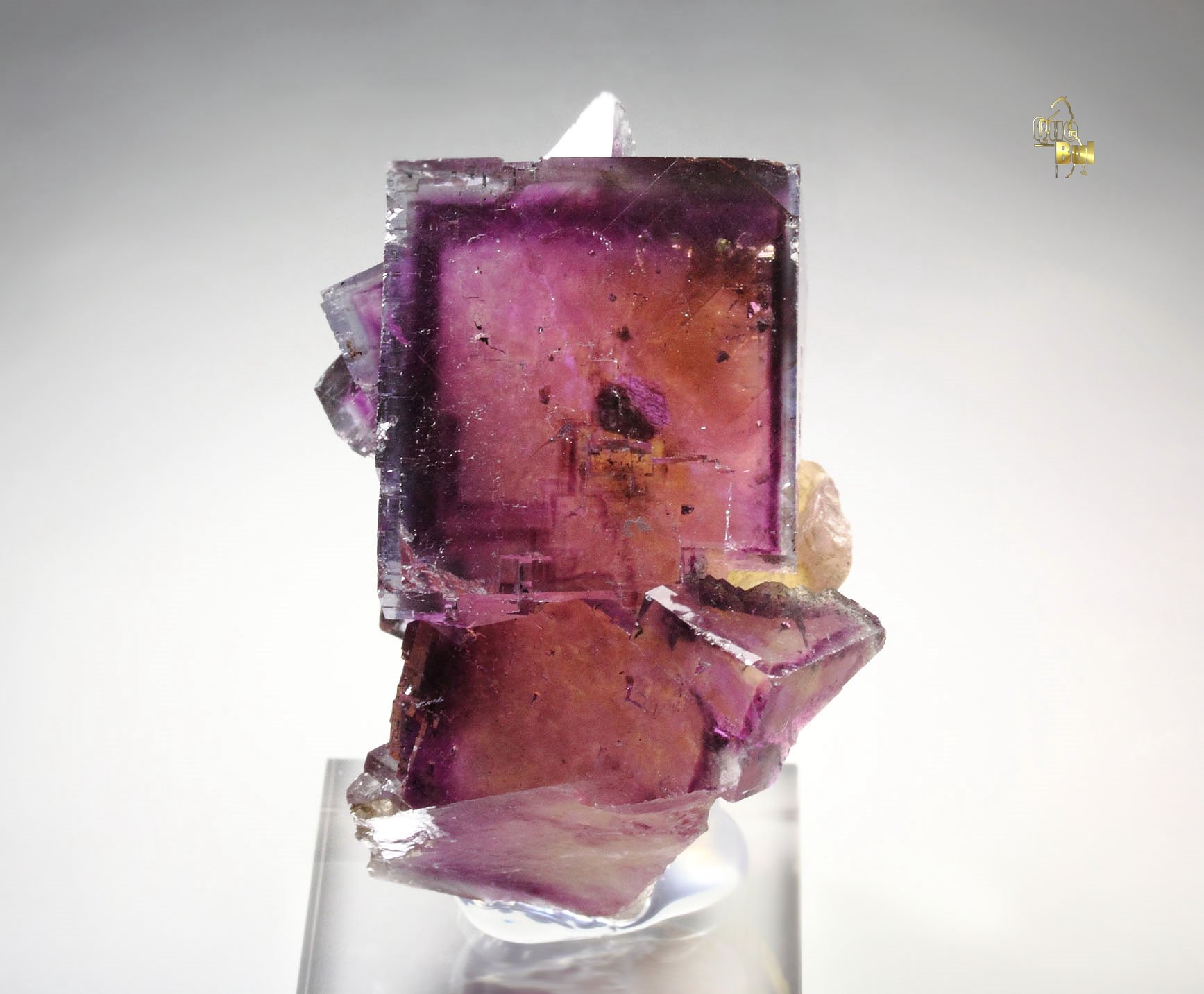 FLUORITE with PHANTOMS, CHALCOPYRITE