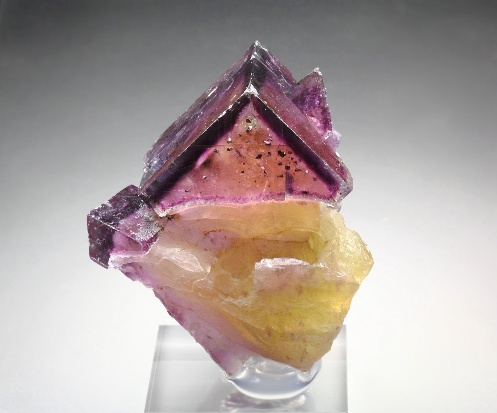 FLUORITE with PHANTOMS, CHALCOPYRITE