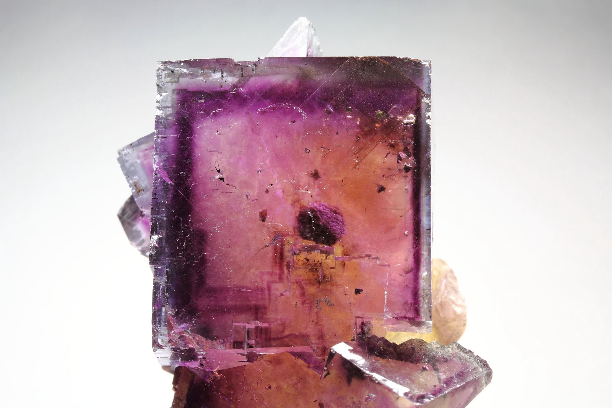 FLUORITE with PHANTOMS, CHALCOPYRITE