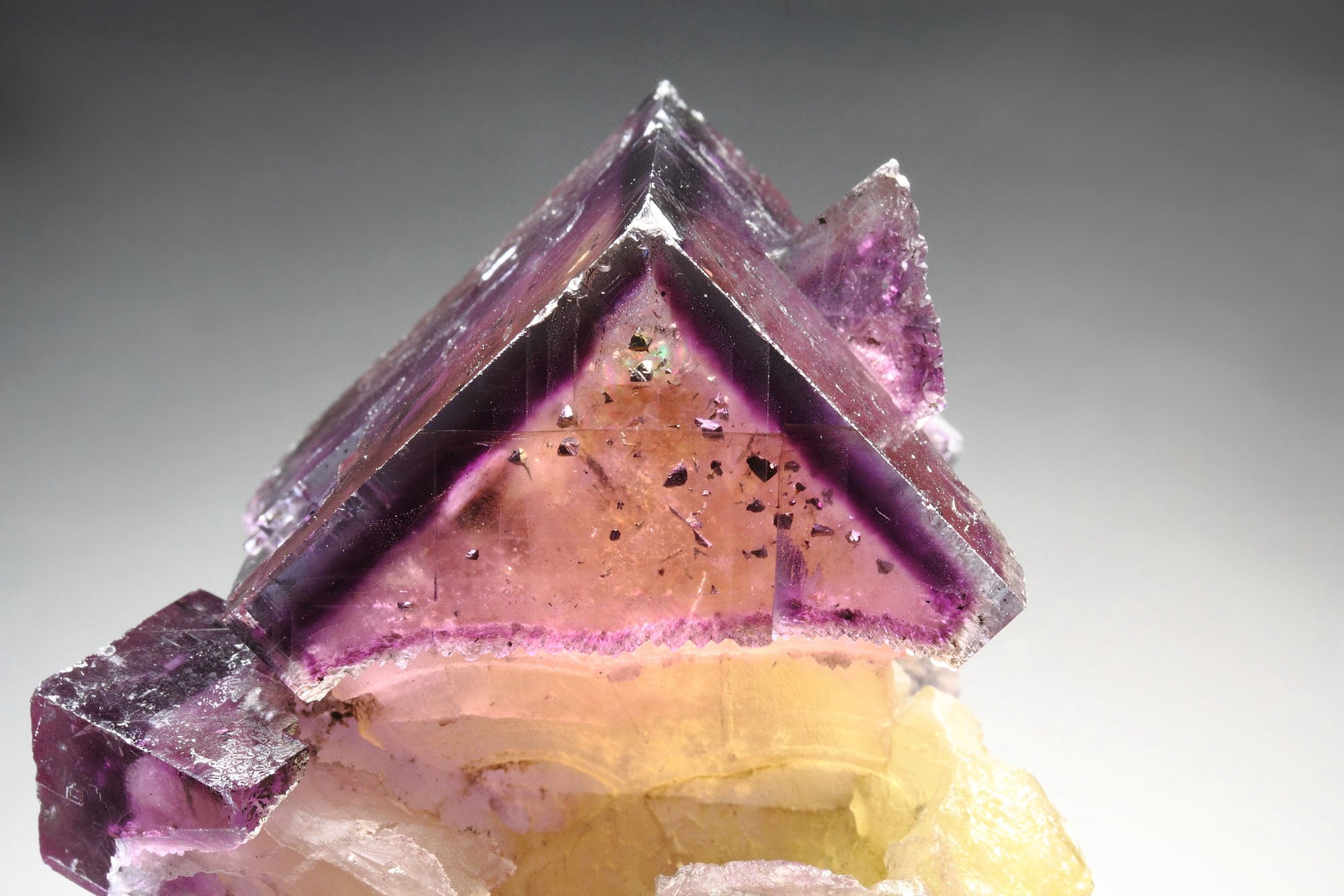 FLUORITE with PHANTOMS, CHALCOPYRITE