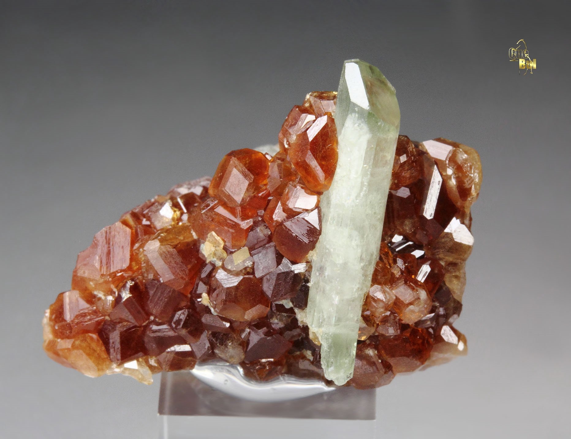 gem GARNET var. HESSONITE, DIOPSIDE