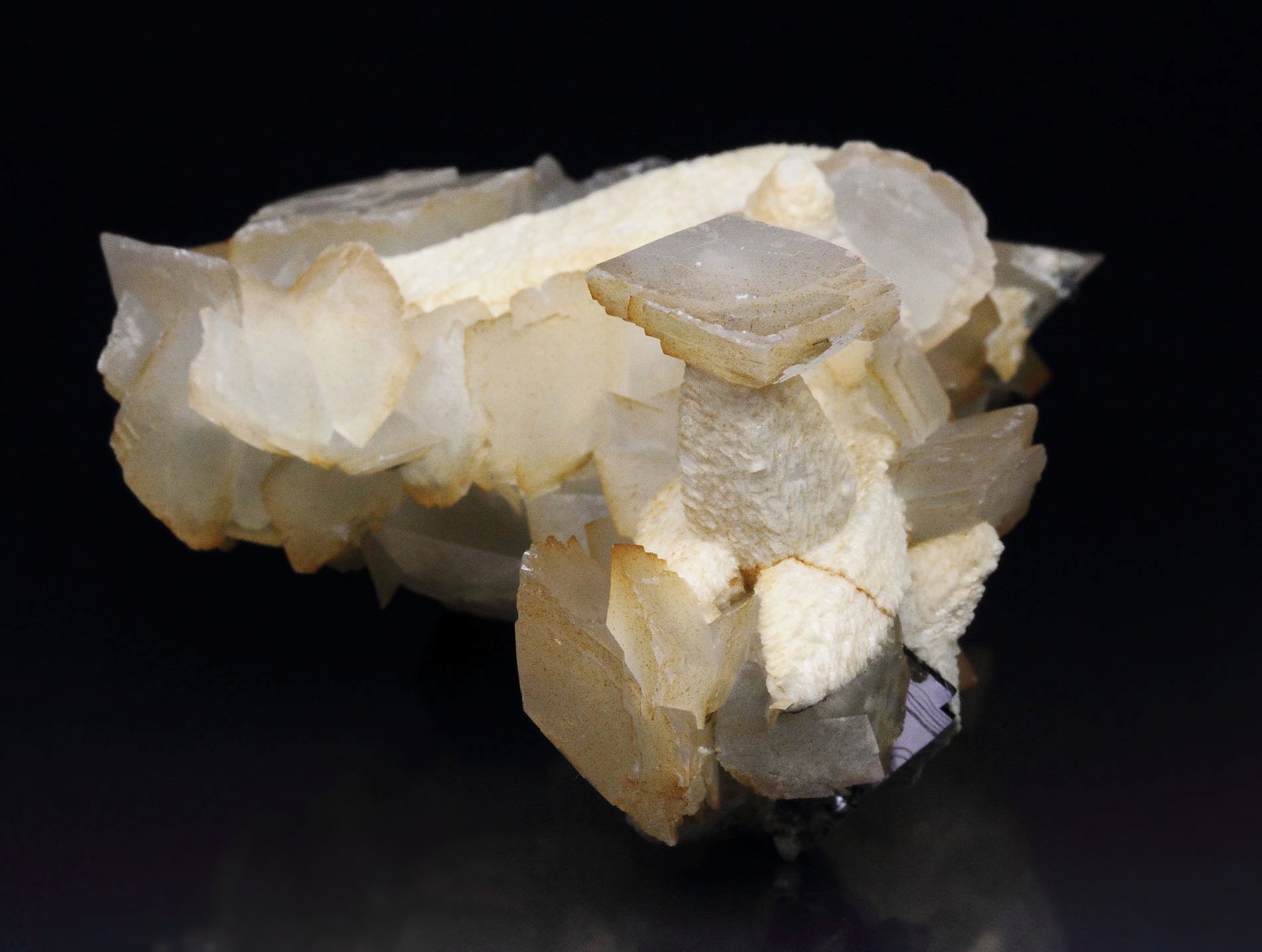 two generations CALCITE epimorph, GALENA 