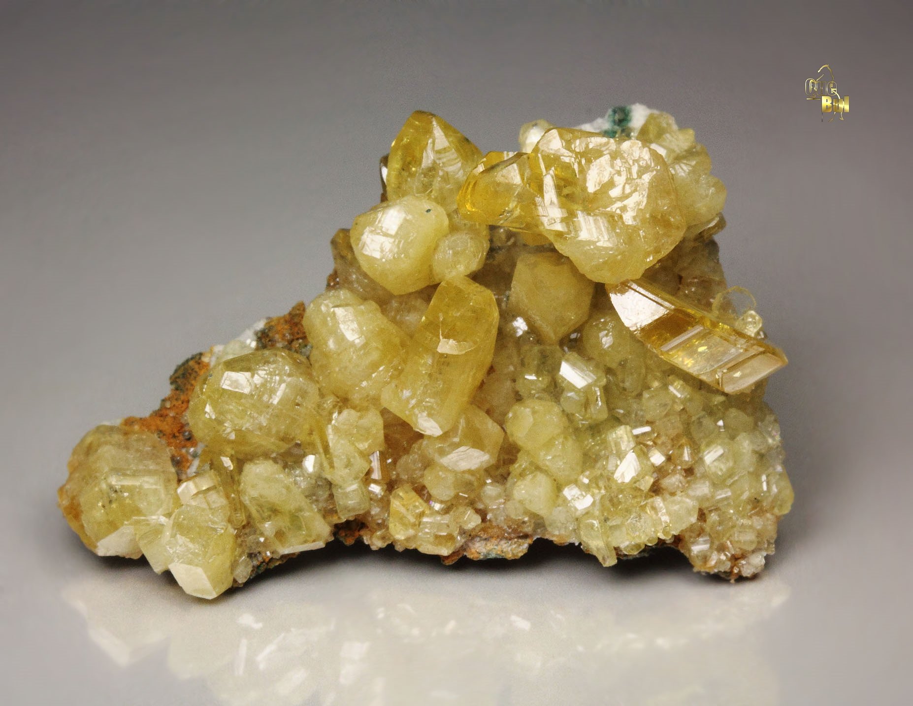 gem CERUSSITE var. CHROME-CERUSSITE