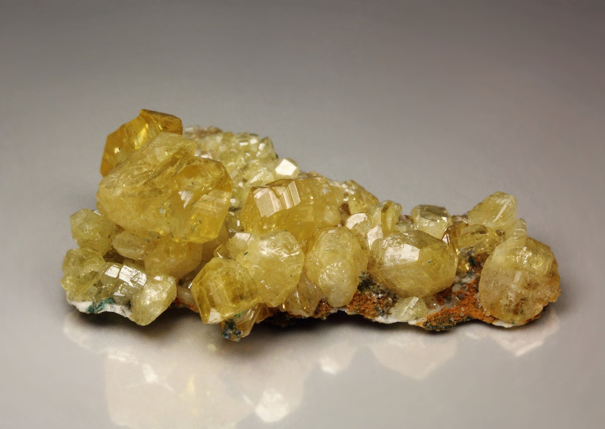 gem CERUSSITE var. CHROME-CERUSSITE