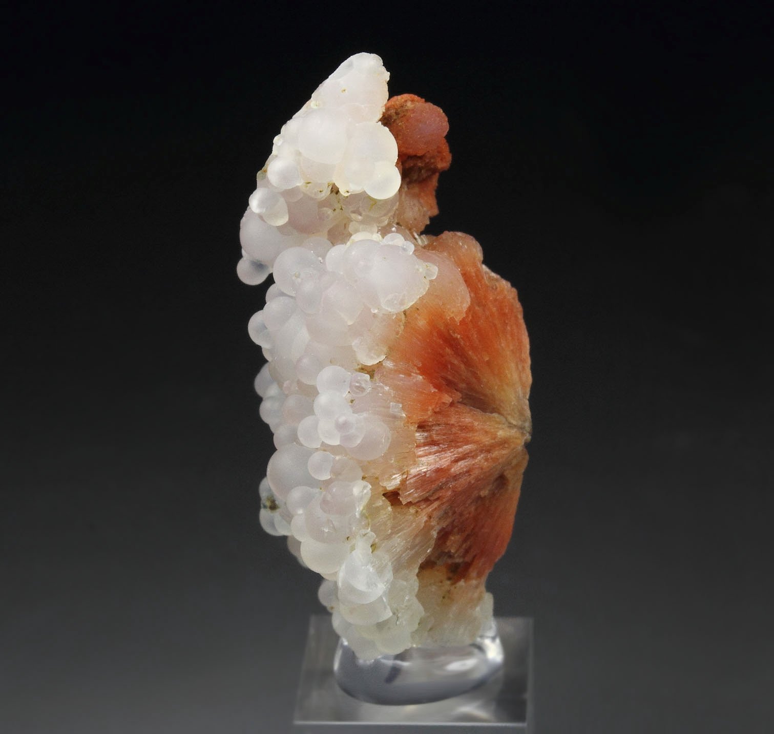 orange SCOLECITE, CHALCEDONY