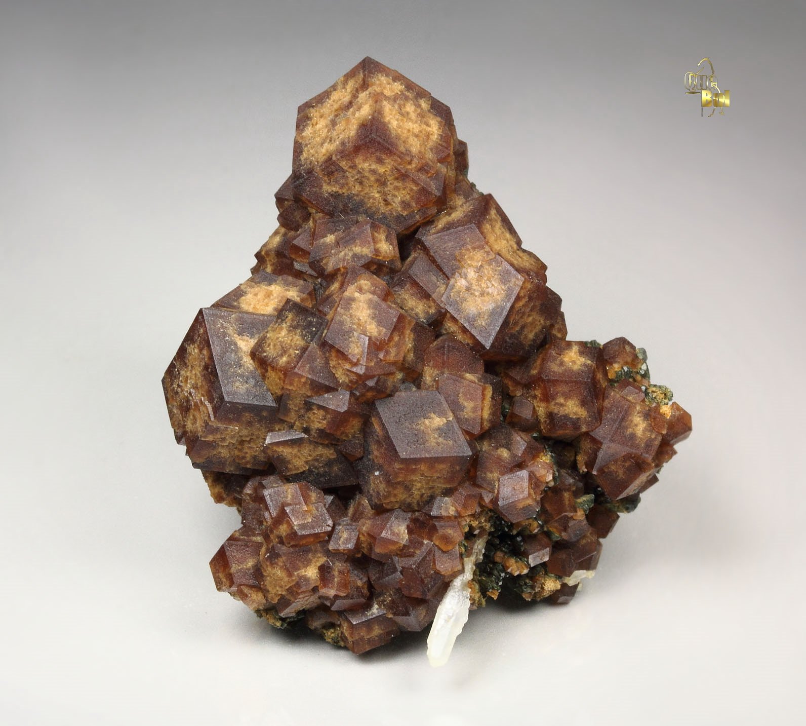 GARNET var. ANDRADITE, HEDENBERGITE, QUARTZ