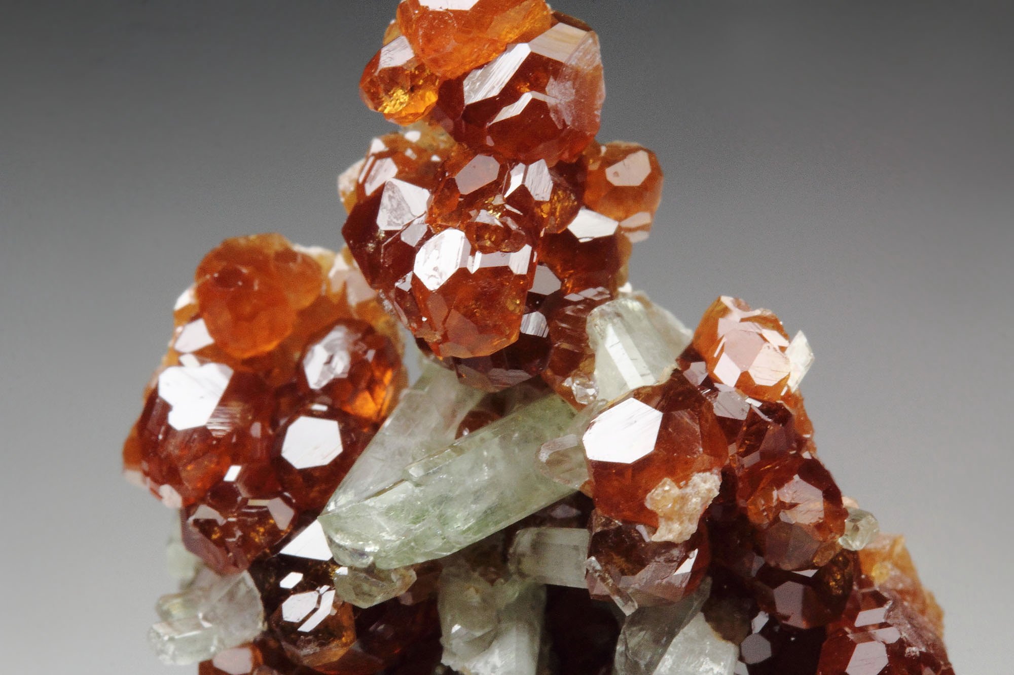 gem GARNET var. HESSONITE, DIOPSIDE