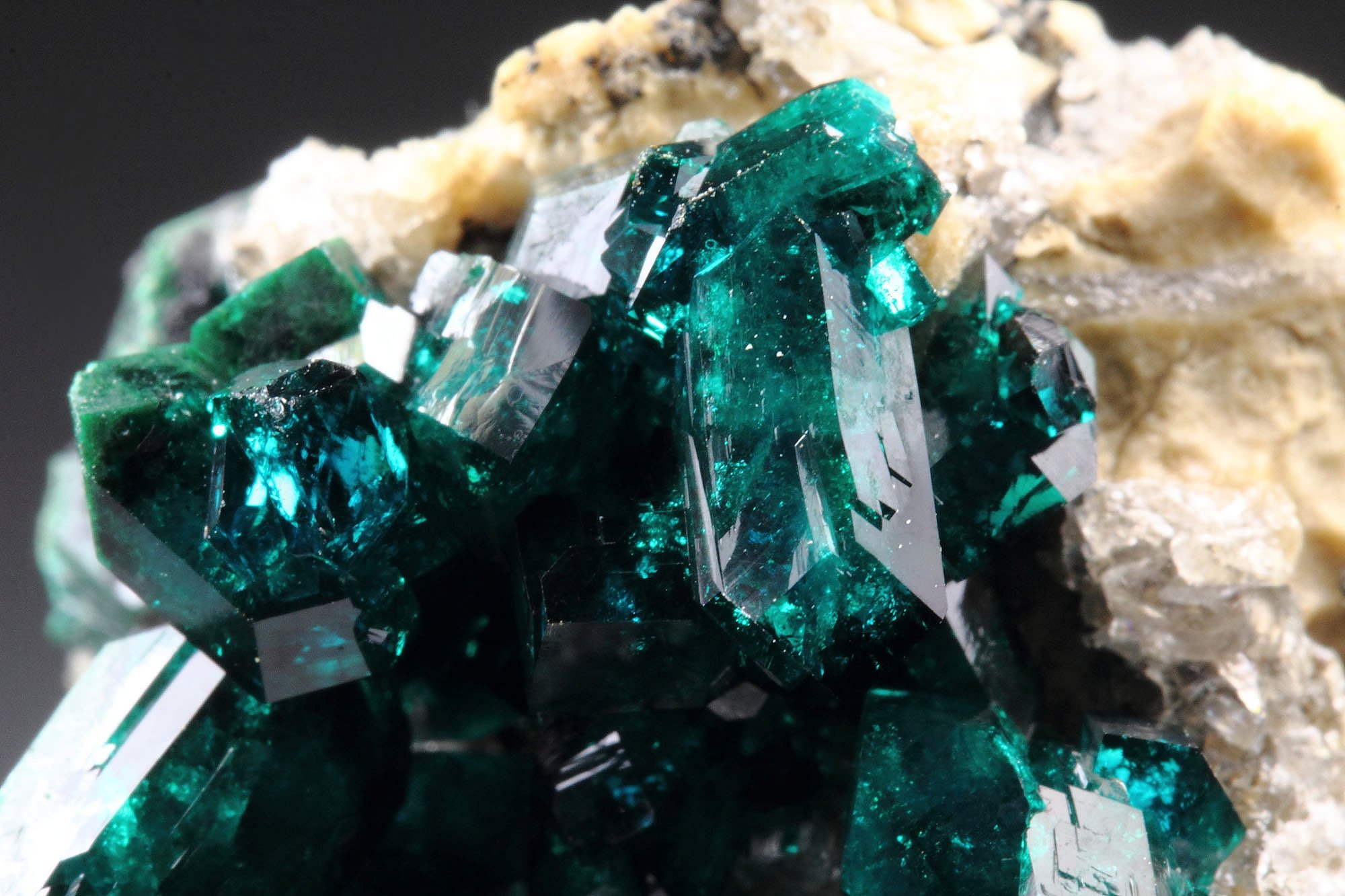 gemmy DIOPTASE, CALCITE