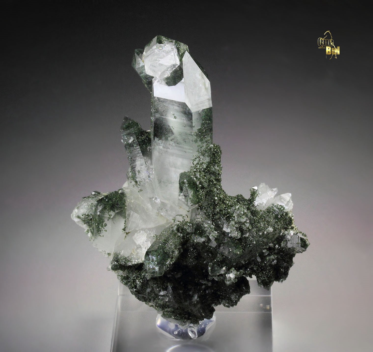 QUARTZ with CHLORITE GROUP inclusions