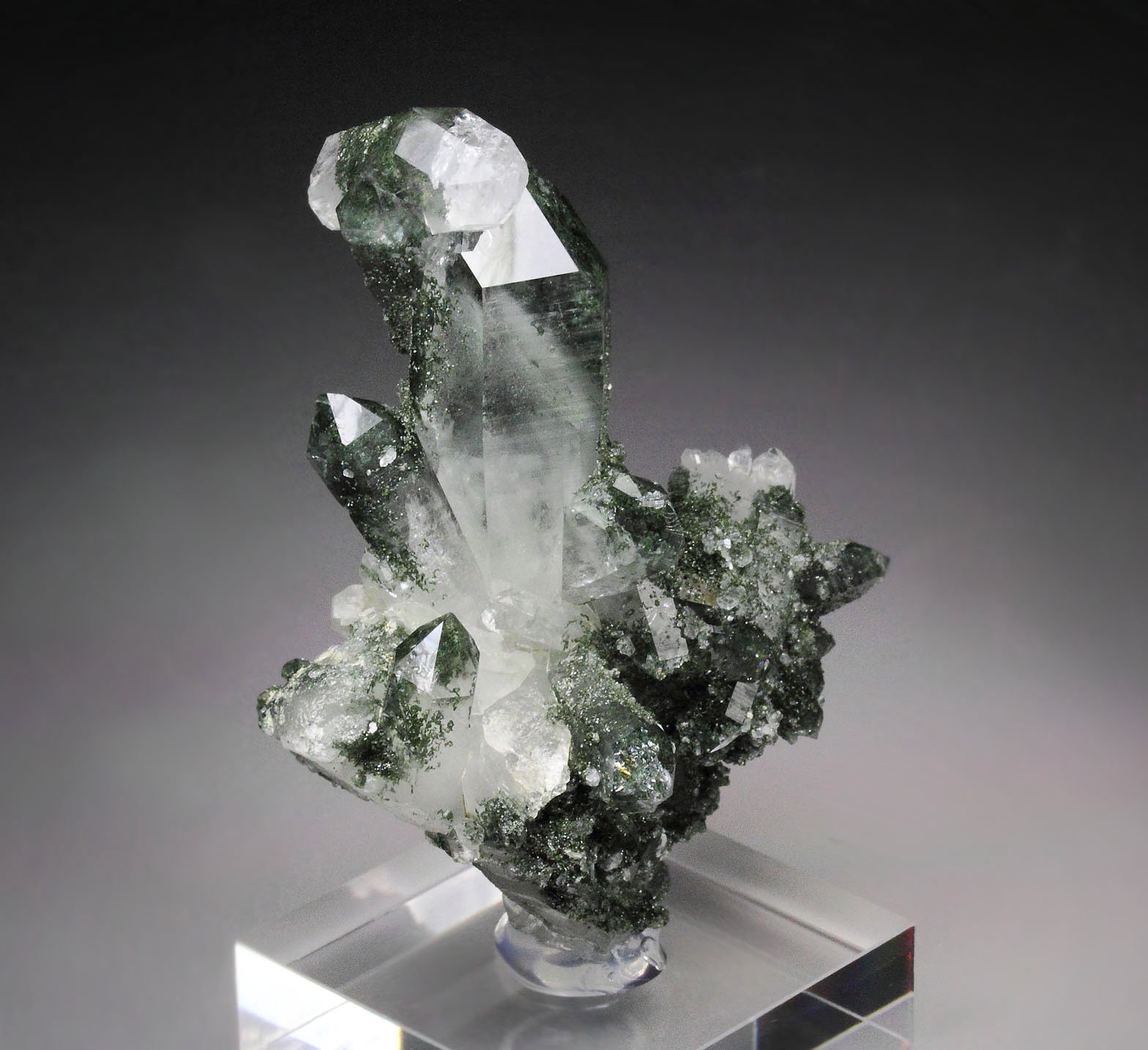 QUARTZ with CHLORITE GROUP inclusions