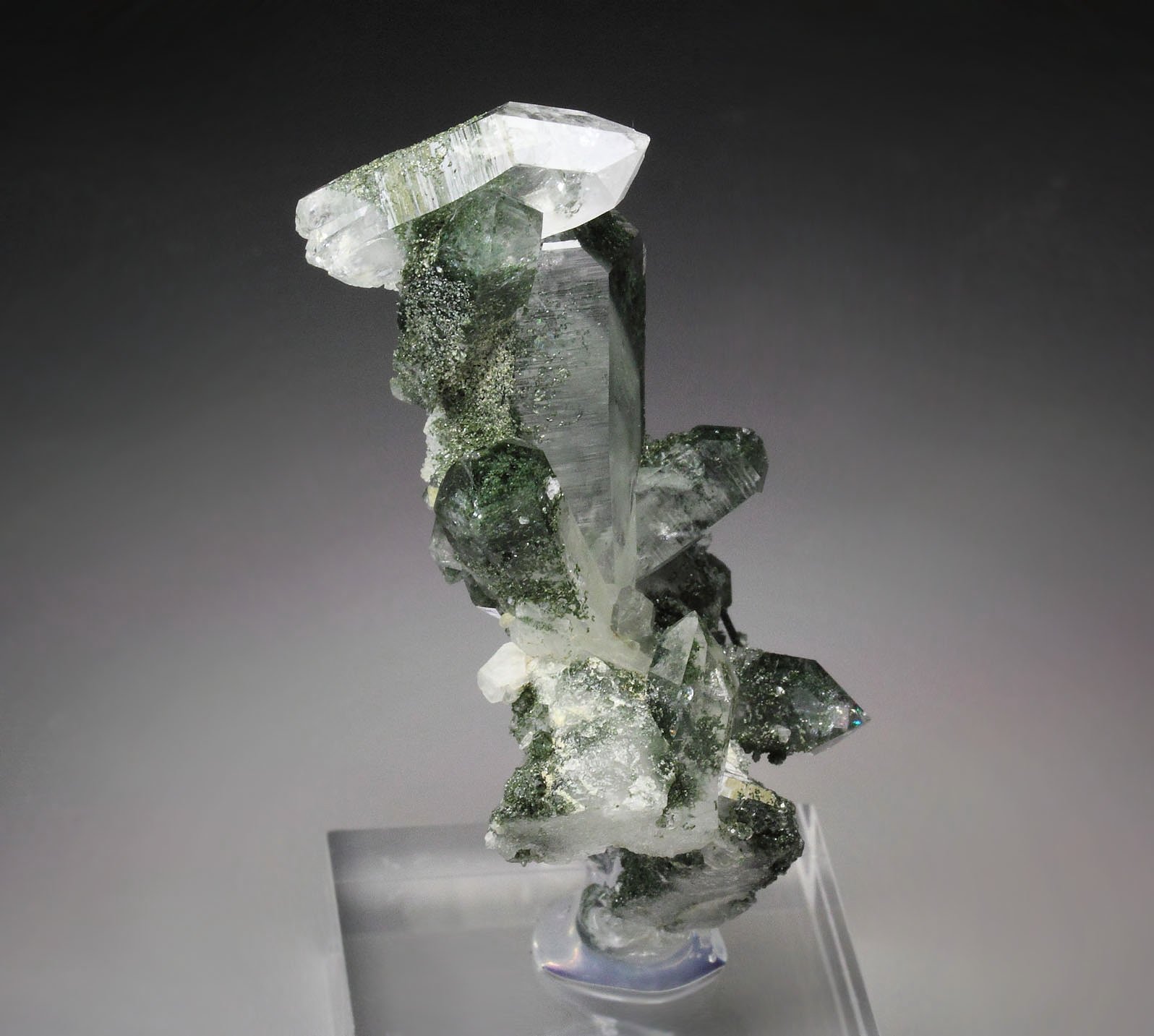 QUARTZ with CHLORITE GROUP inclusions