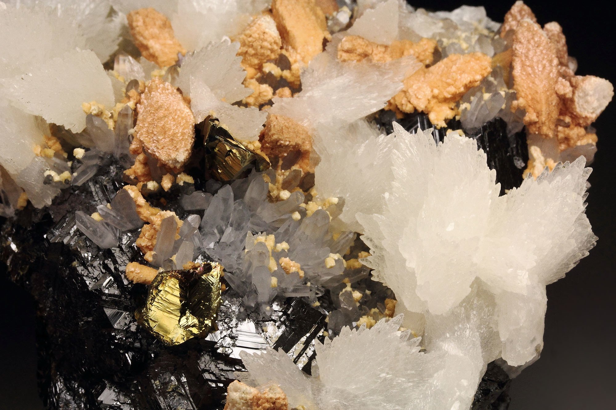 CALCITE, DOLOMITE, CHALCOPYRITE, SPHALERITE, QUARTZ