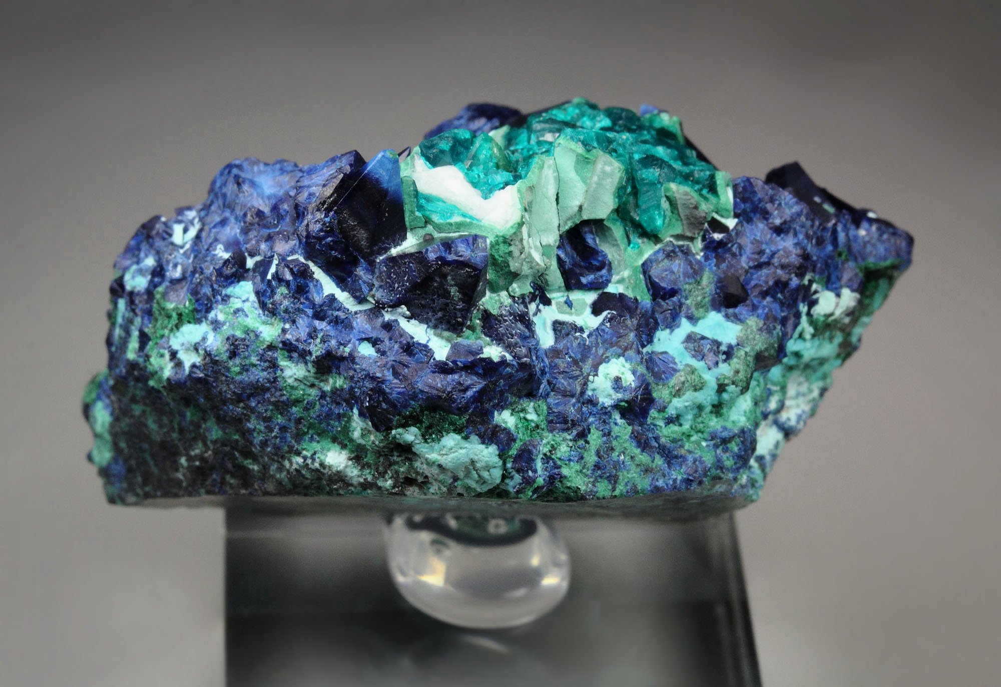 SHATTUCKITE pseudomorph after DIOPTASE after CALCITE, DIOPTASE, CHRYSOCOLLA