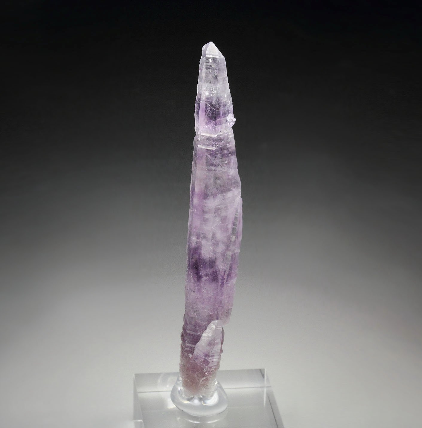 bi-terminated QUARTZ var. AMETHYST scepter, PYRITE