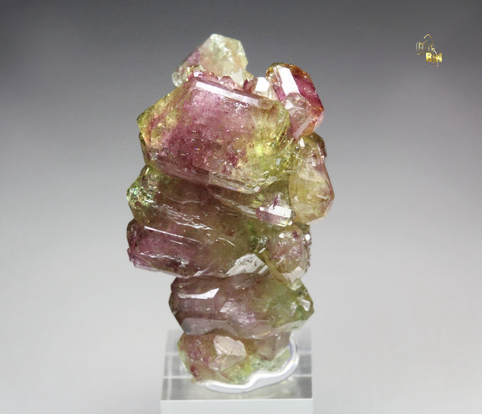 gem bi-terminated VESUVIANITE bi-color