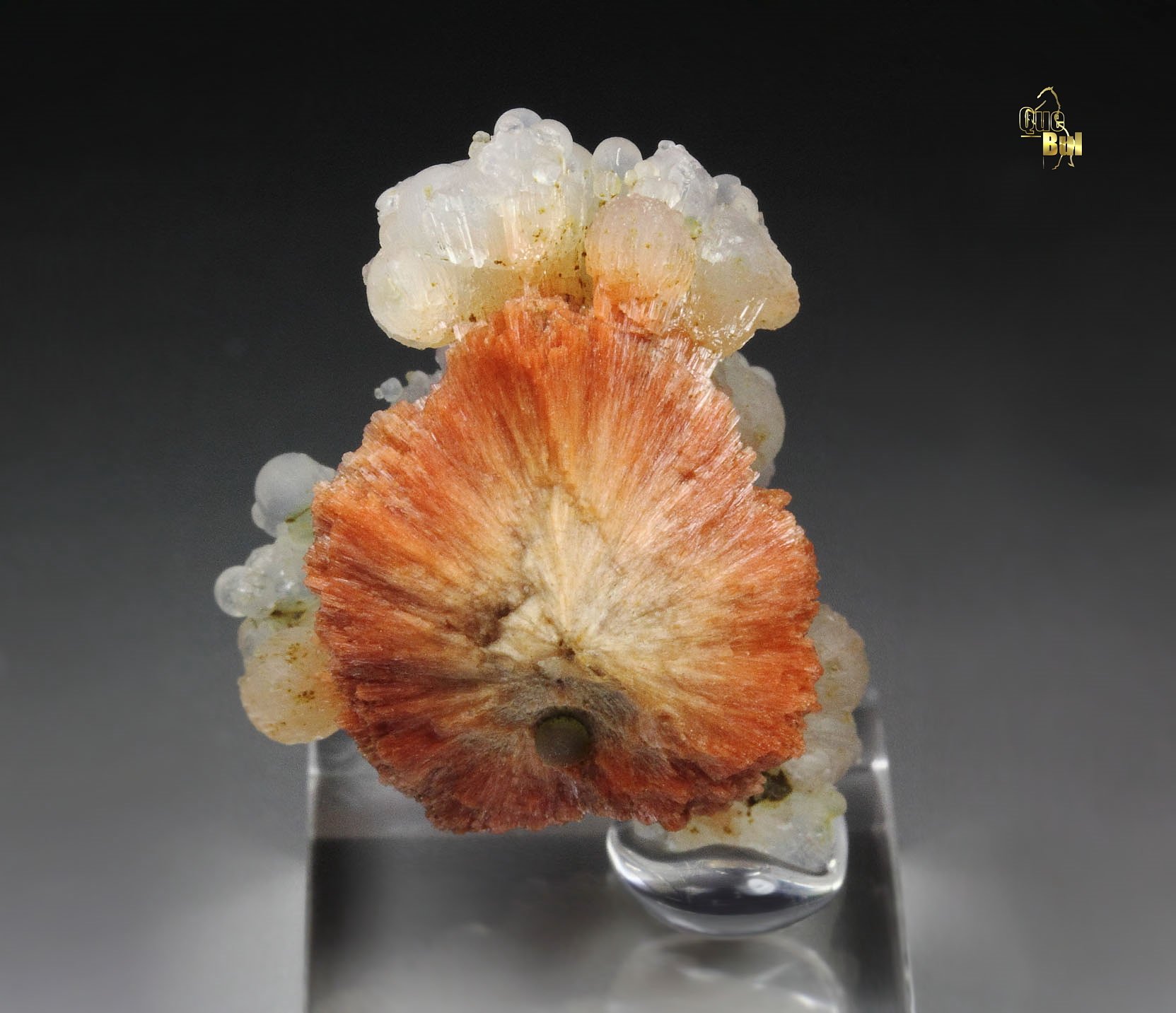 orange SCOLECITE, CHALCEDONY