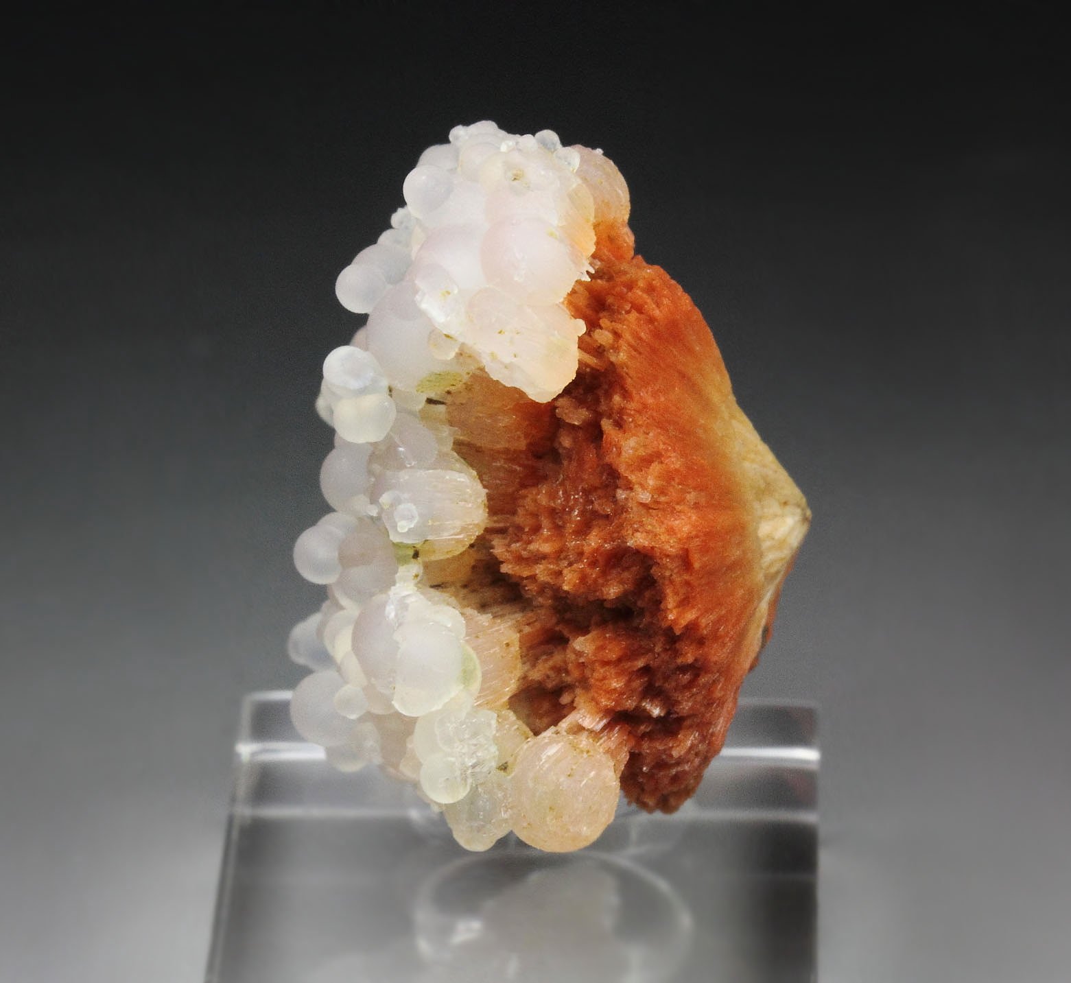 orange SCOLECITE, CHALCEDONY