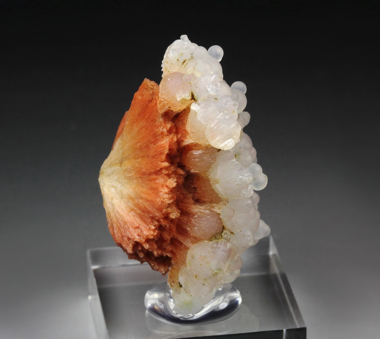 orange SCOLECITE, CHALCEDONY