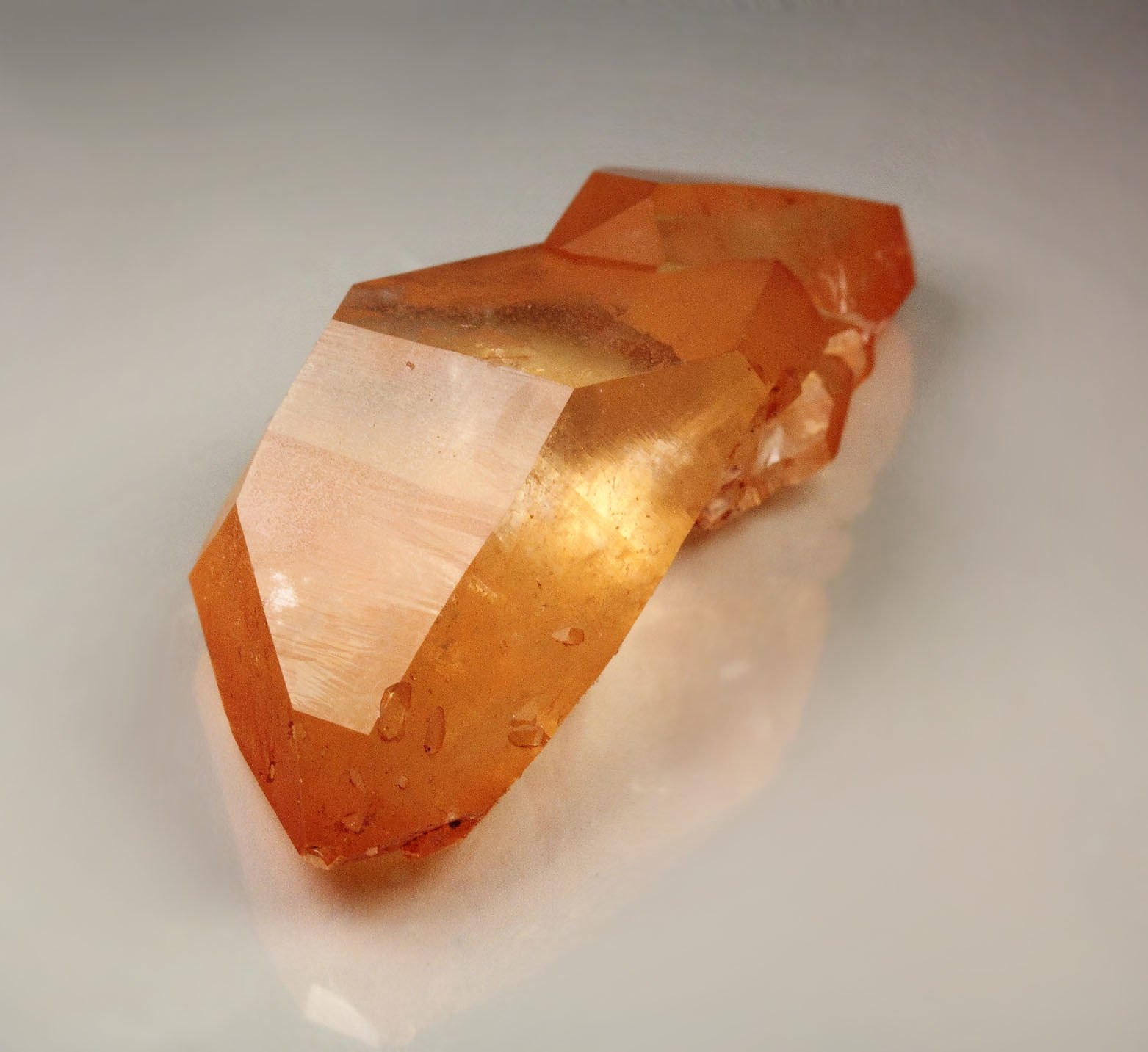 orange QUARTZ bi-terminated