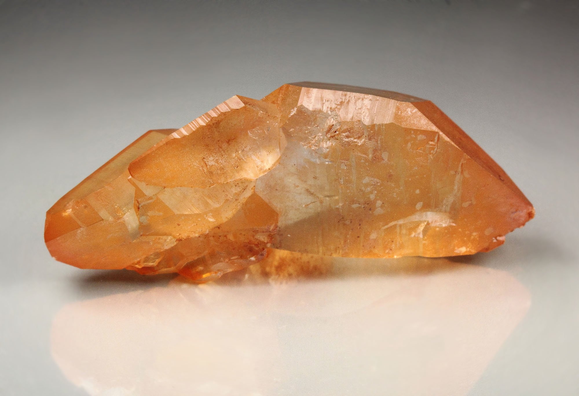 orange QUARTZ bi-terminated