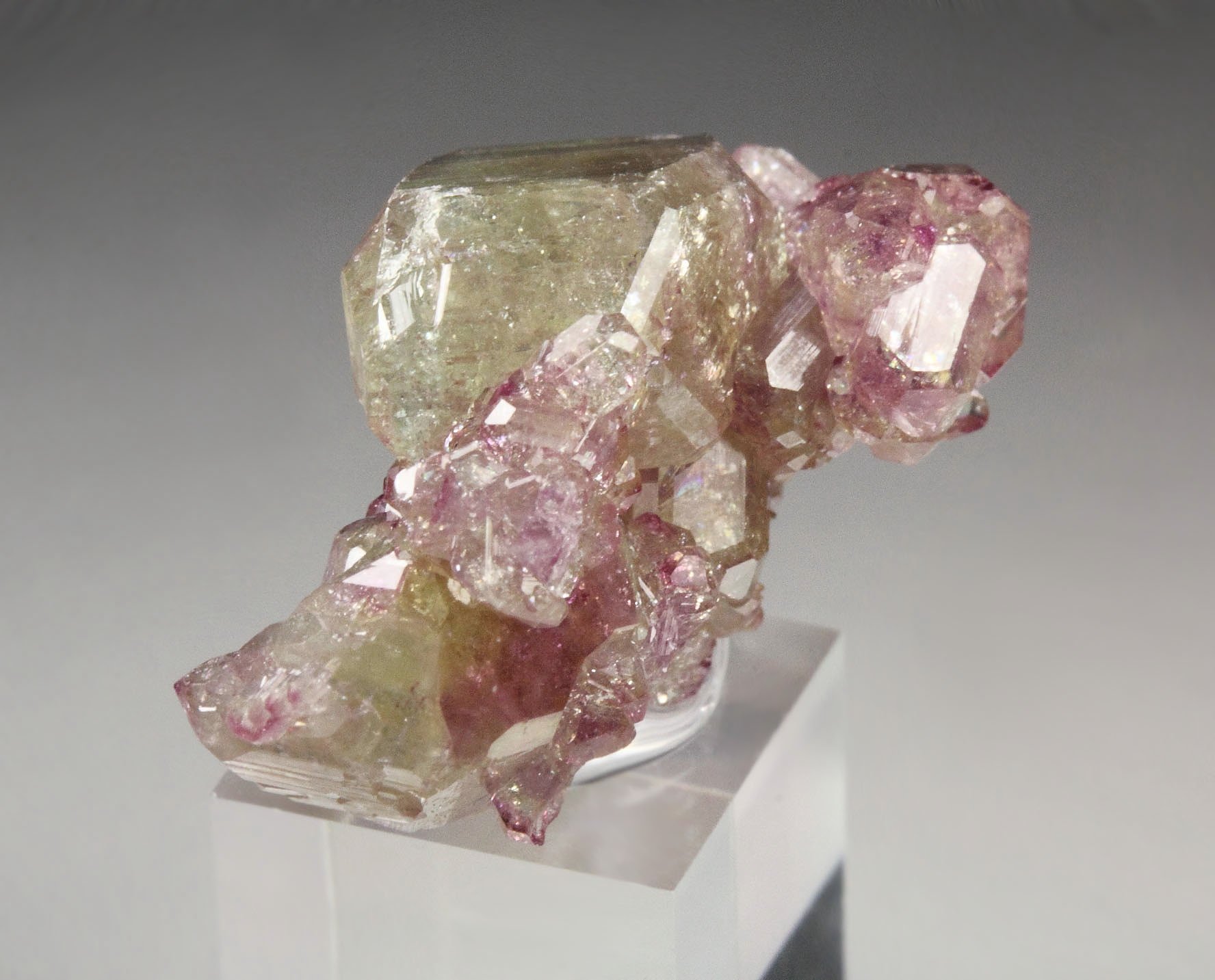 gem VESUVIANITE with RASPBERRY CAPS