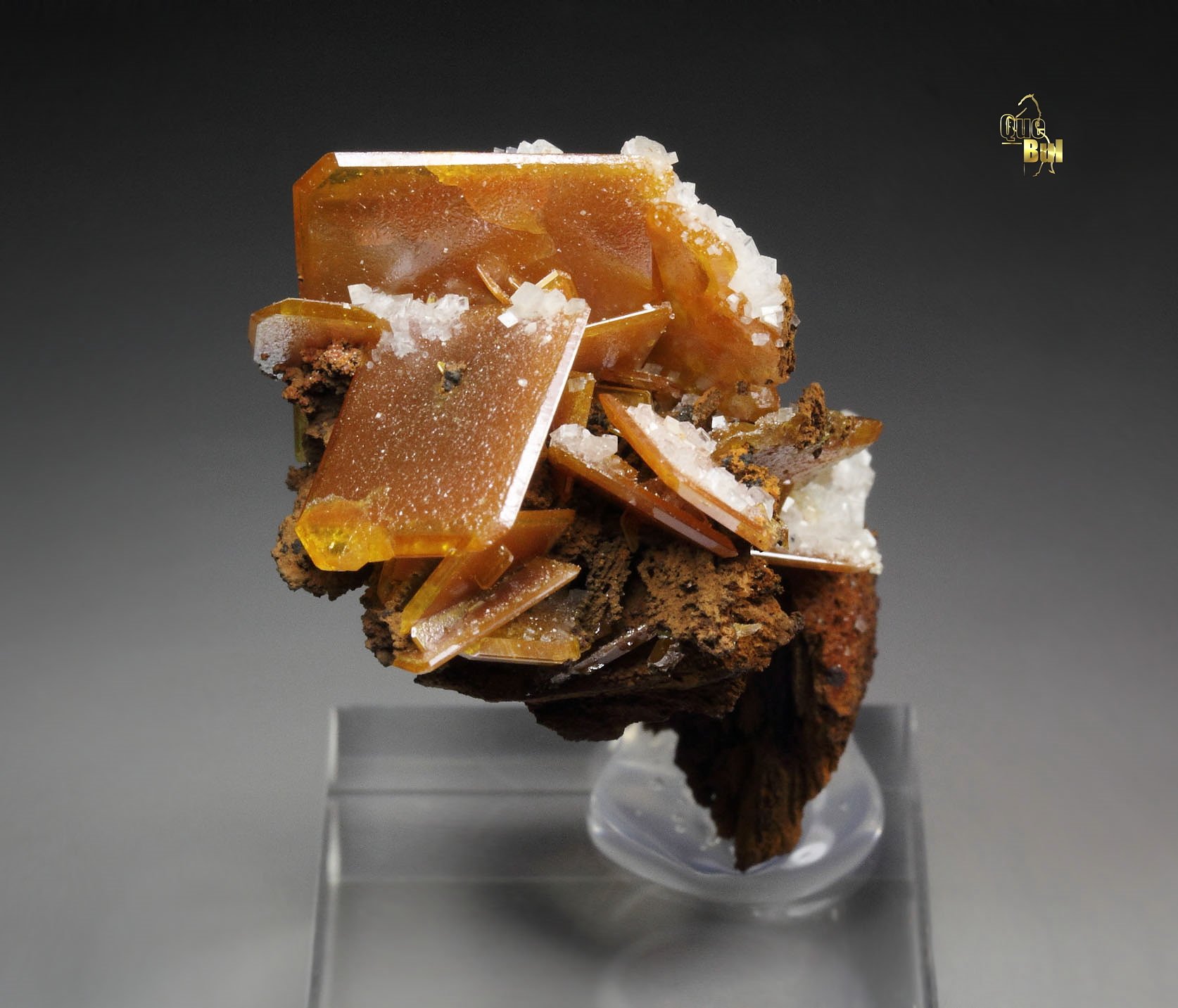 WULFENITE, CALCITE