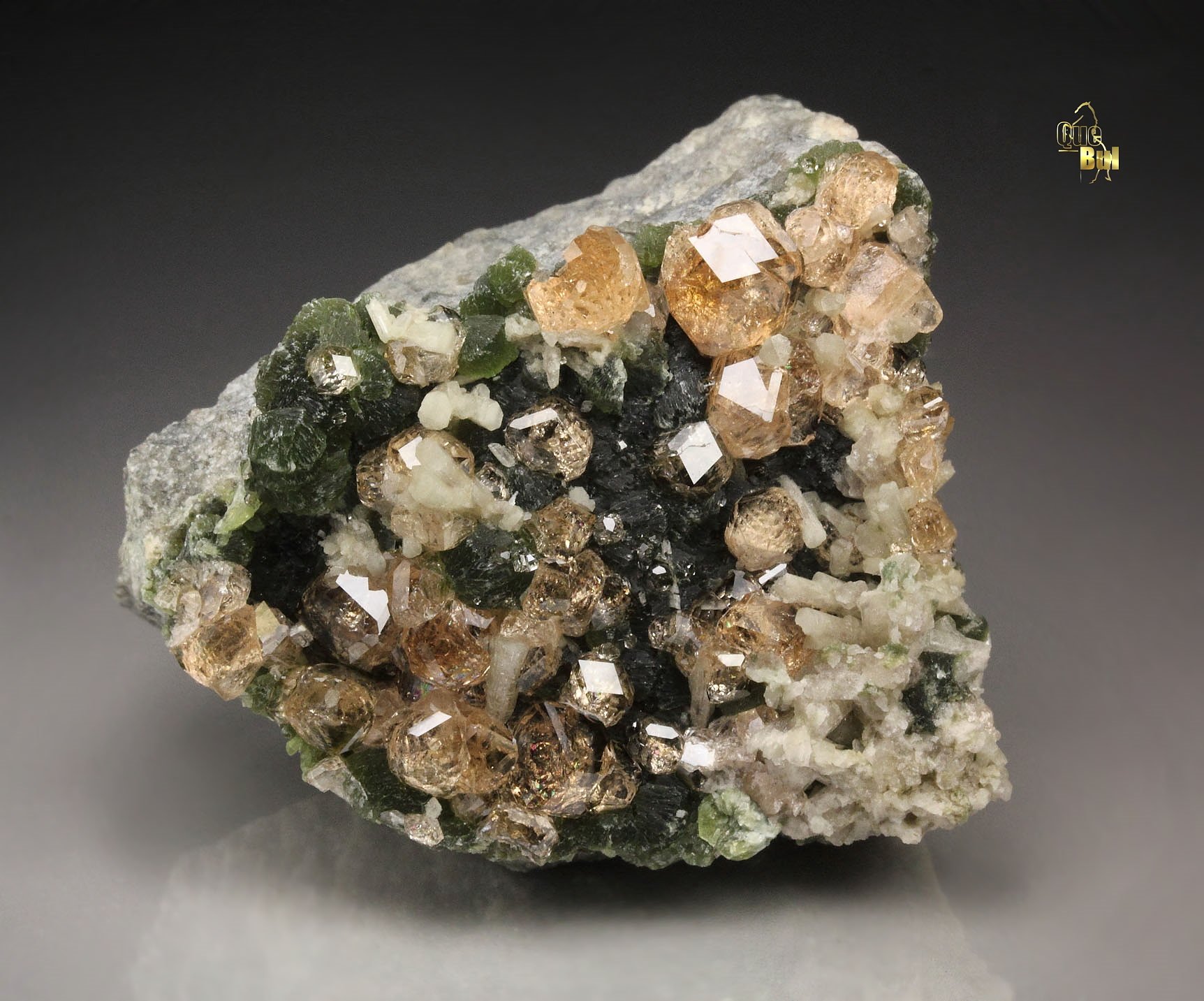 gem GARNET var. GROSSULAR, CLINOCHLORE, DIOPSIDE