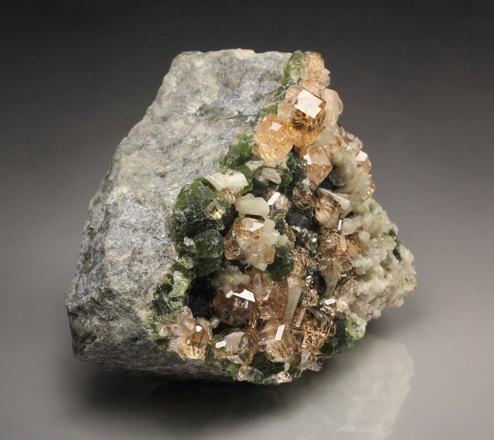 gem GARNET var. GROSSULAR, CLINOCHLORE, DIOPSIDE