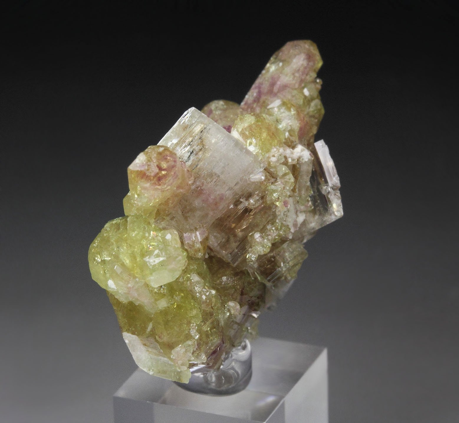 gem bi-terminated VESUVIANITE bi-color, DIOPSIDE