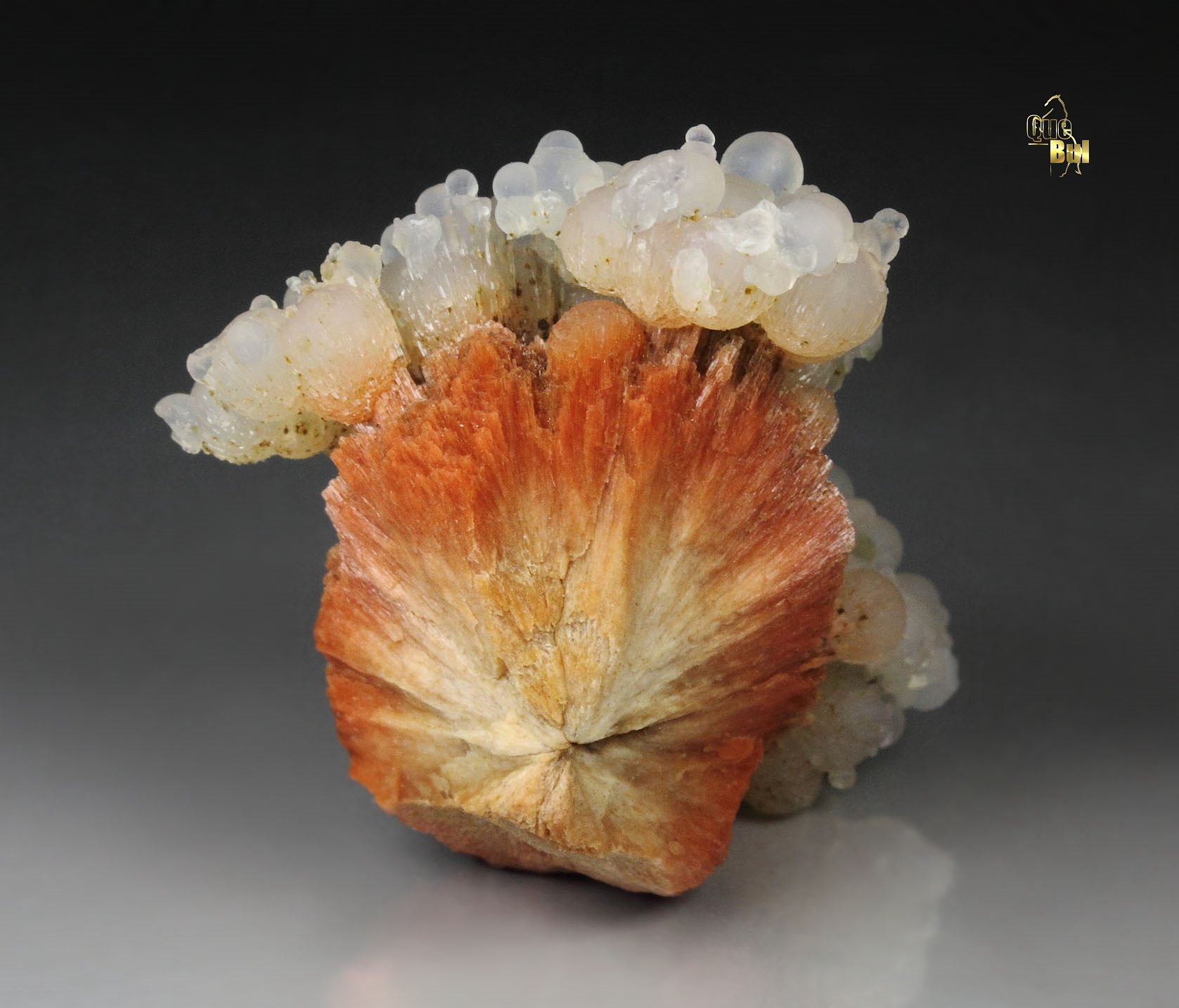 orange SCOLECITE, CHALCEDONY