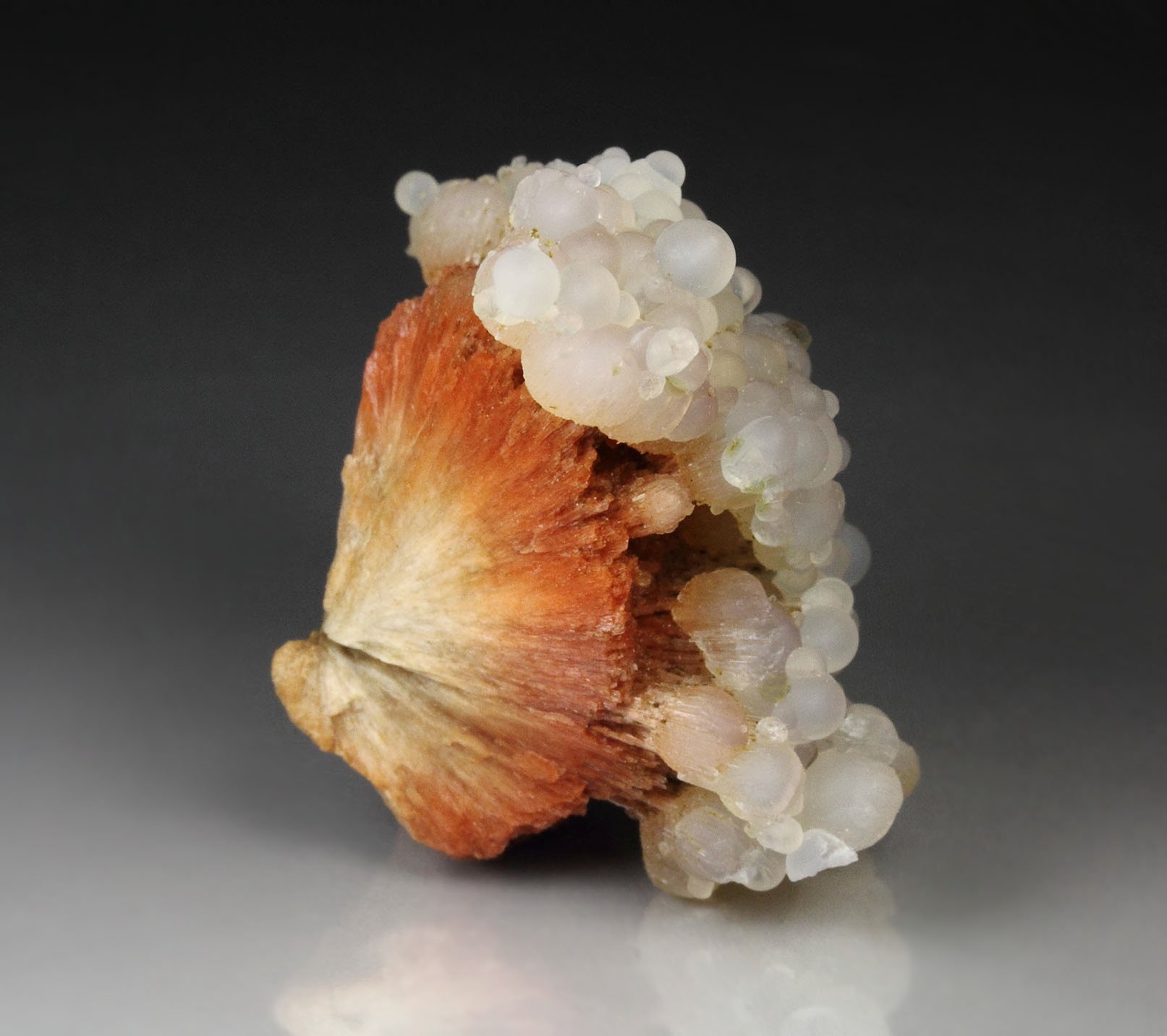 orange SCOLECITE, CHALCEDONY