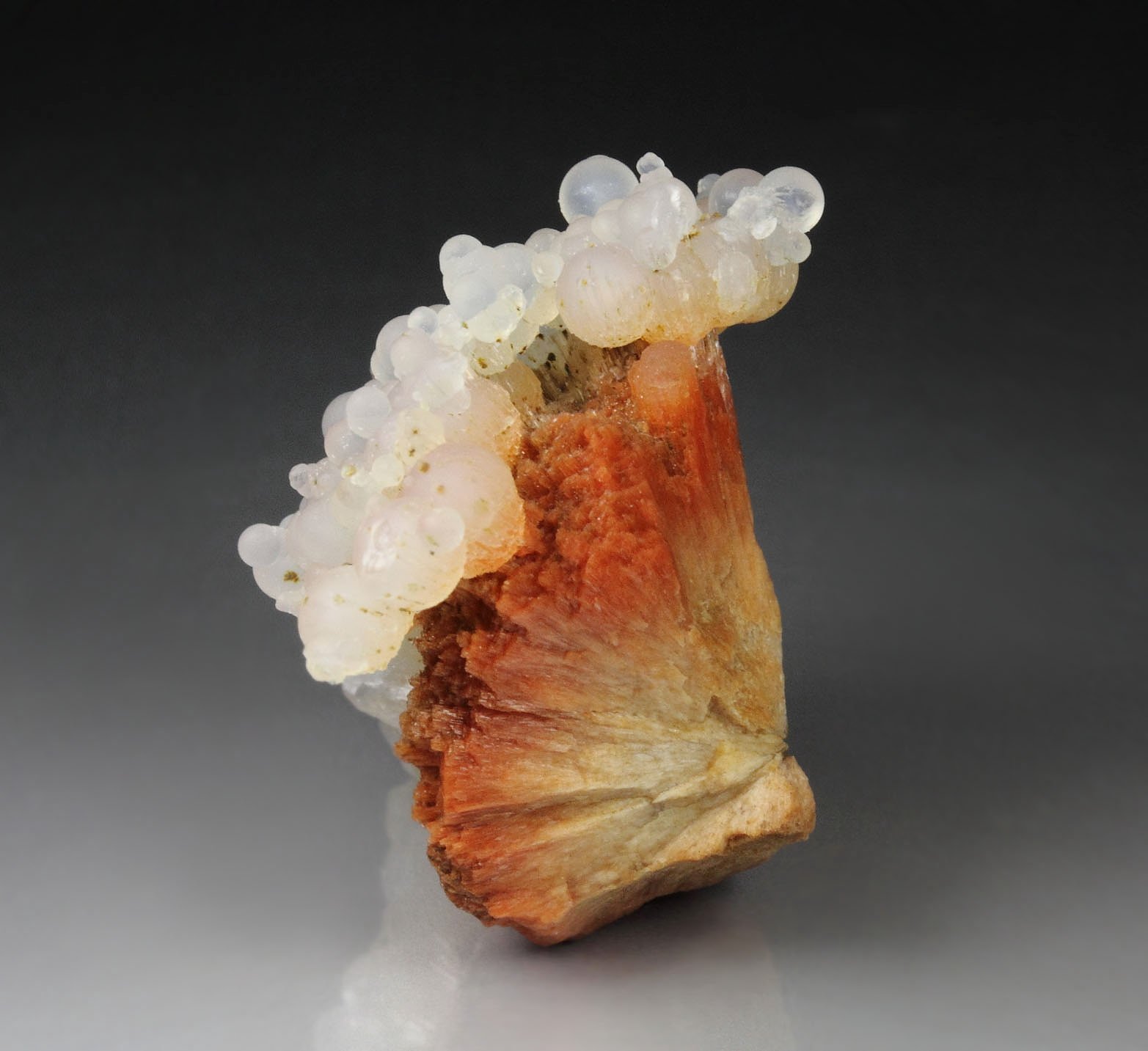 orange SCOLECITE, CHALCEDONY