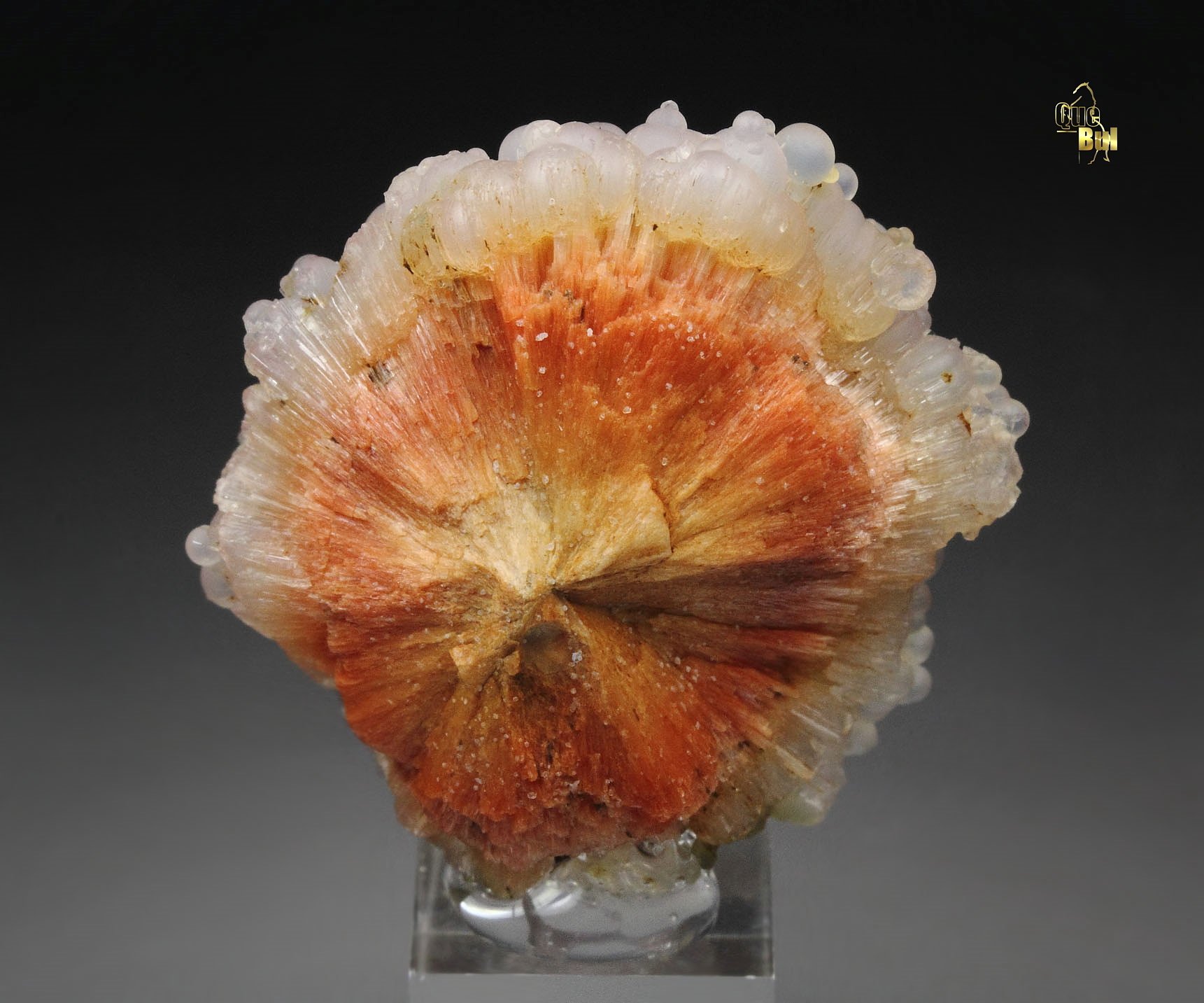 orange SCOLECITE, CHALCEDONY