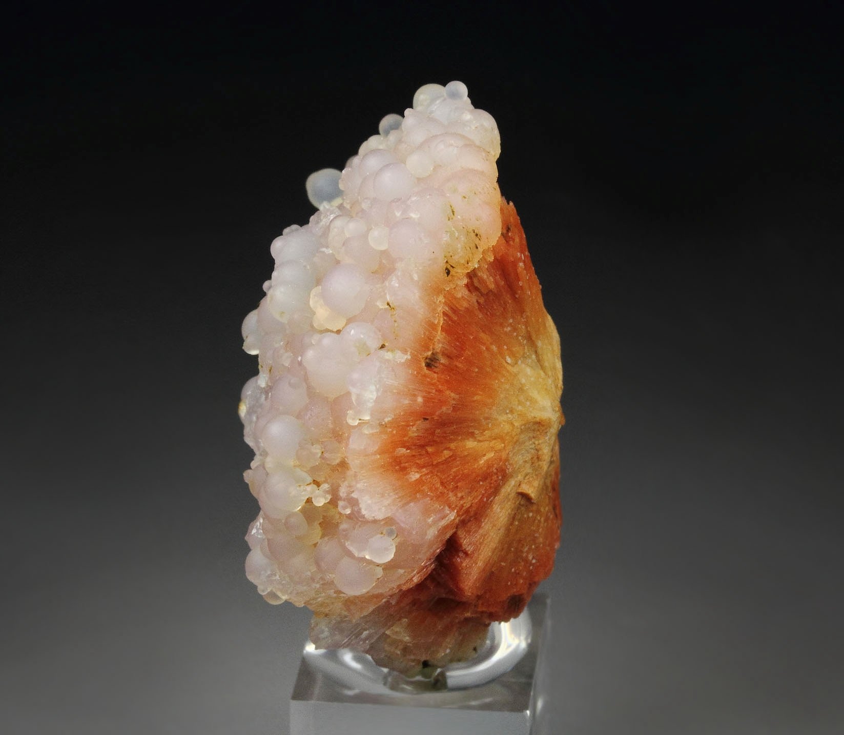 orange SCOLECITE, CHALCEDONY