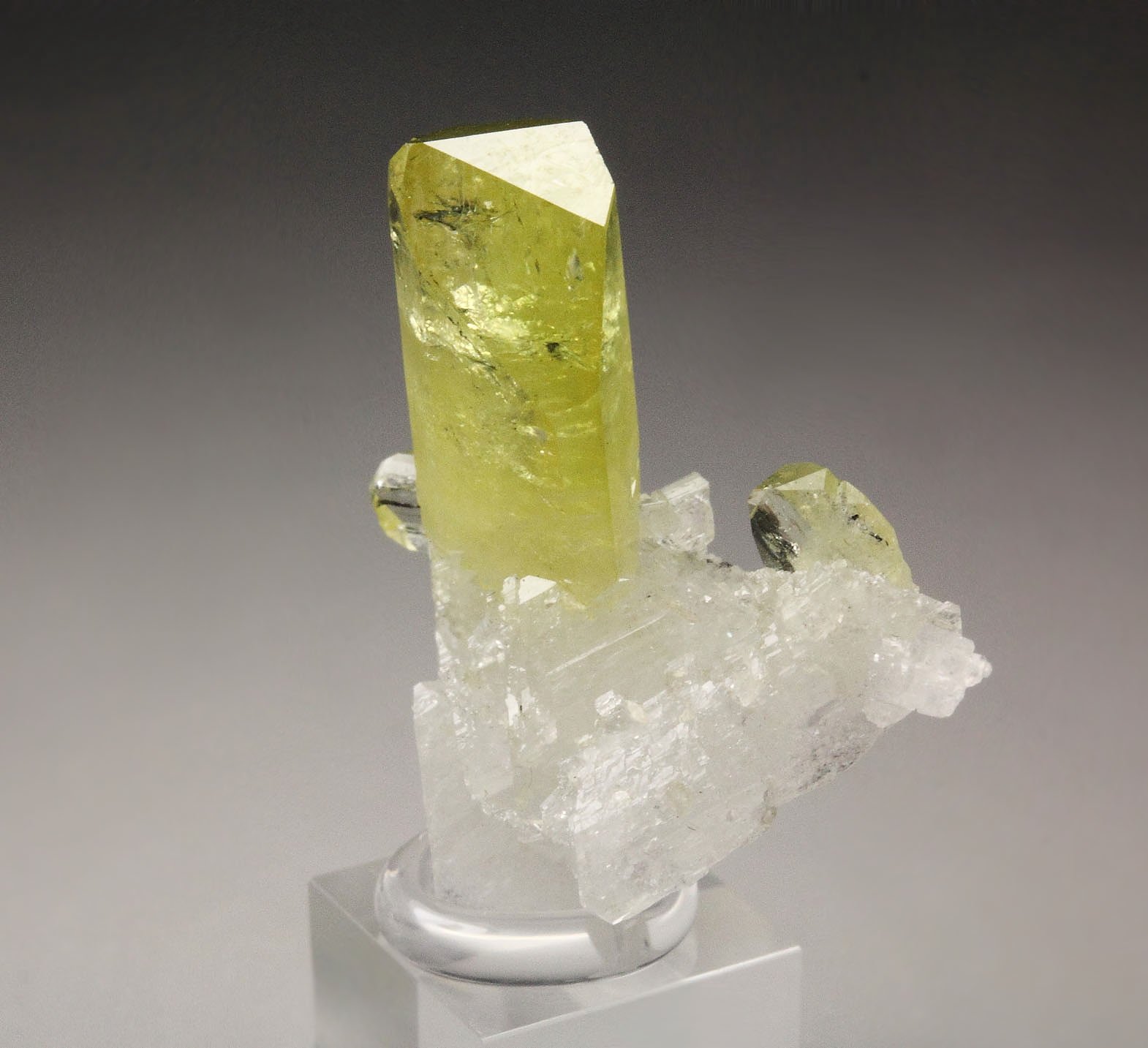 gem BRAZILIANITE, ALBITE