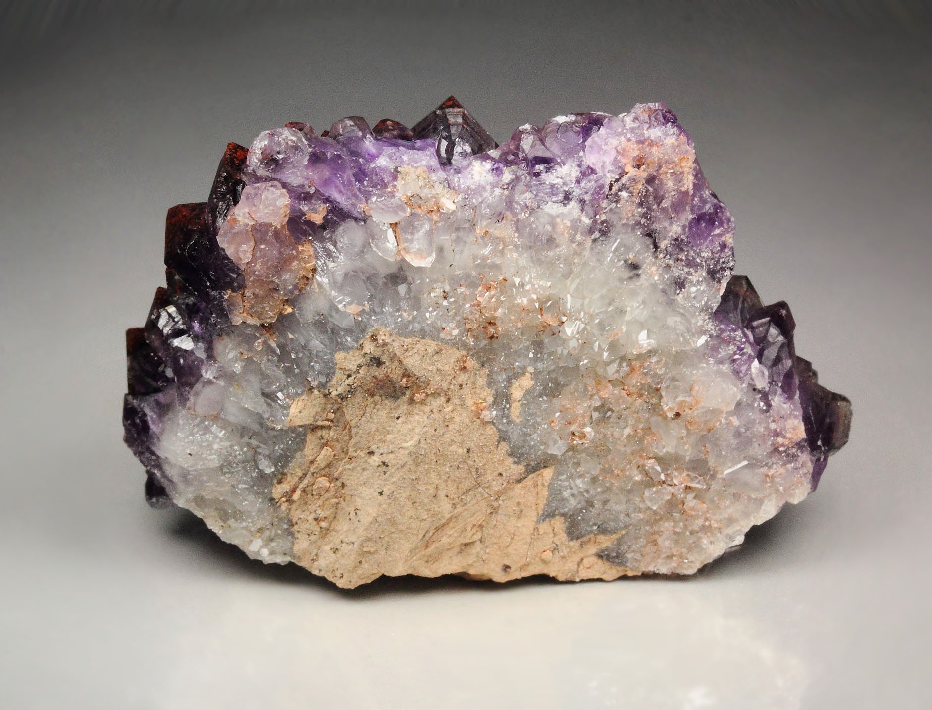 QUARTZ var. AMETHYST with HEMATITE inclusions