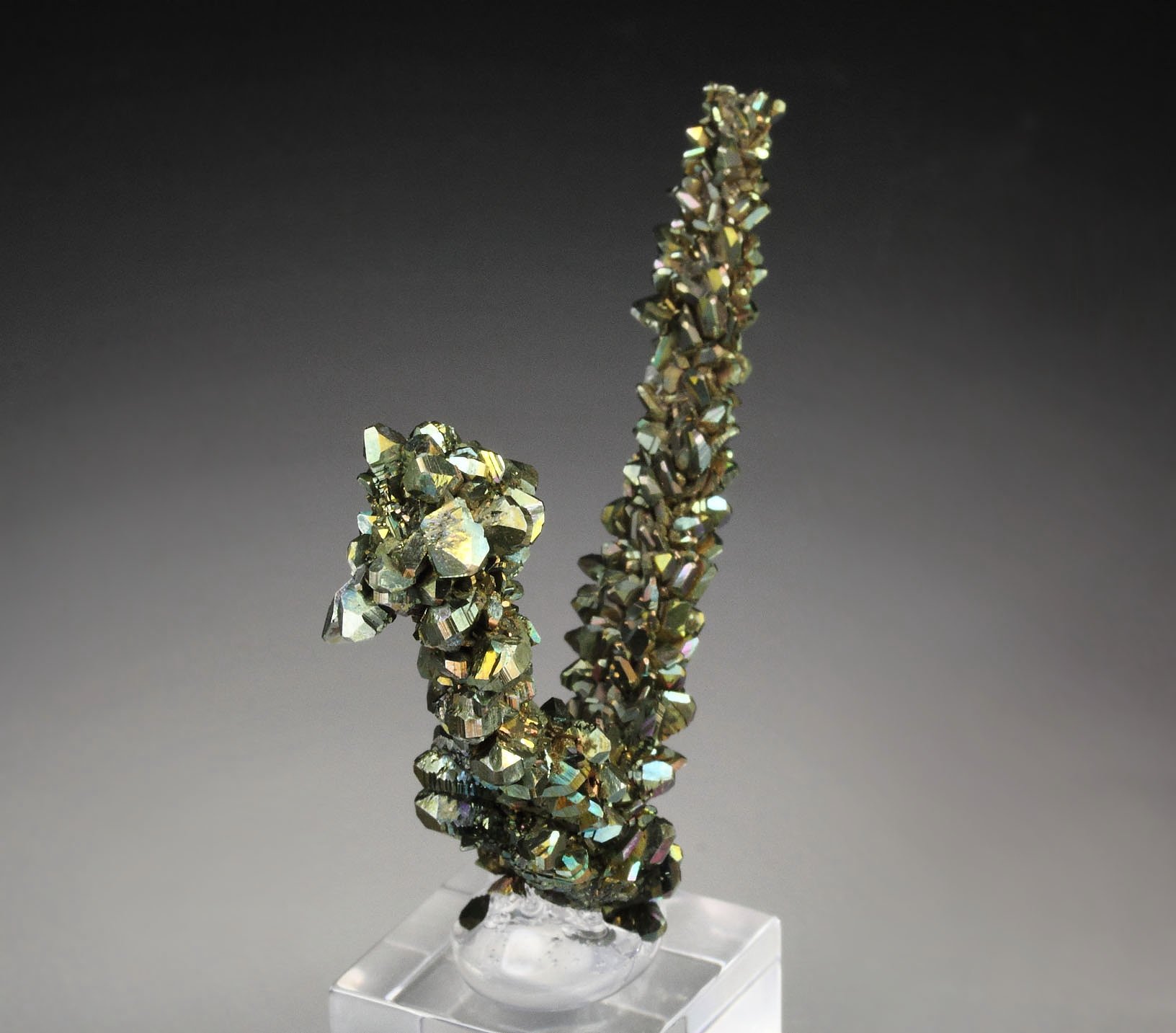 MARCASITE stalactite, CALCITE